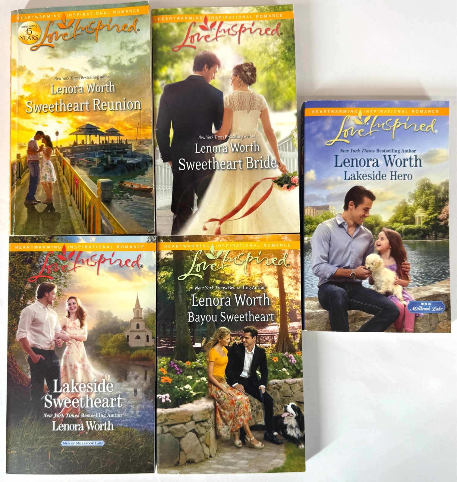 Lenora Worth Harlequin Love Inspired Paperback Faith Based Drama Lot of 13 Books