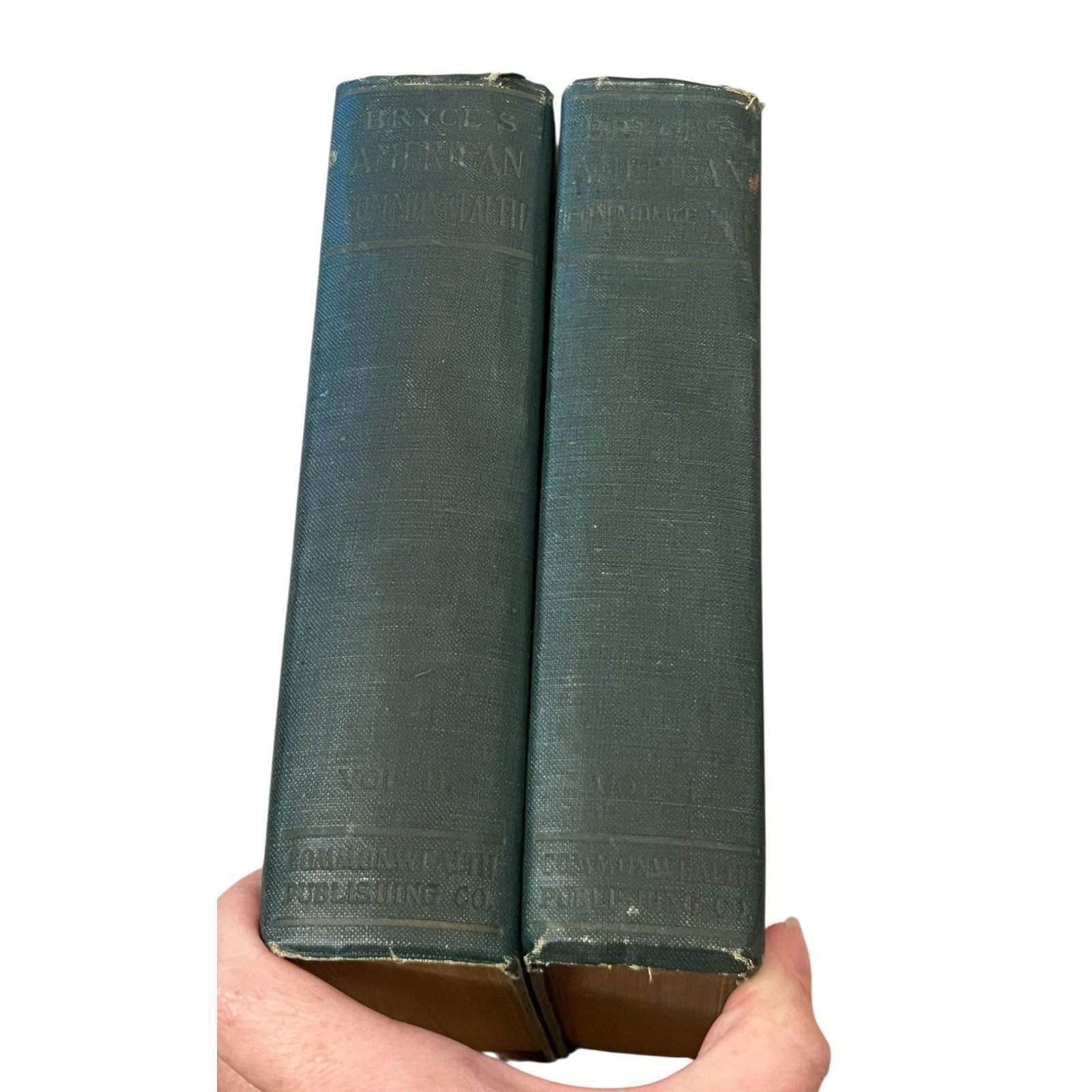 The American Commonwealth James Bryce Volume I II 1 2 1908 US 2nd Ed HC Antique