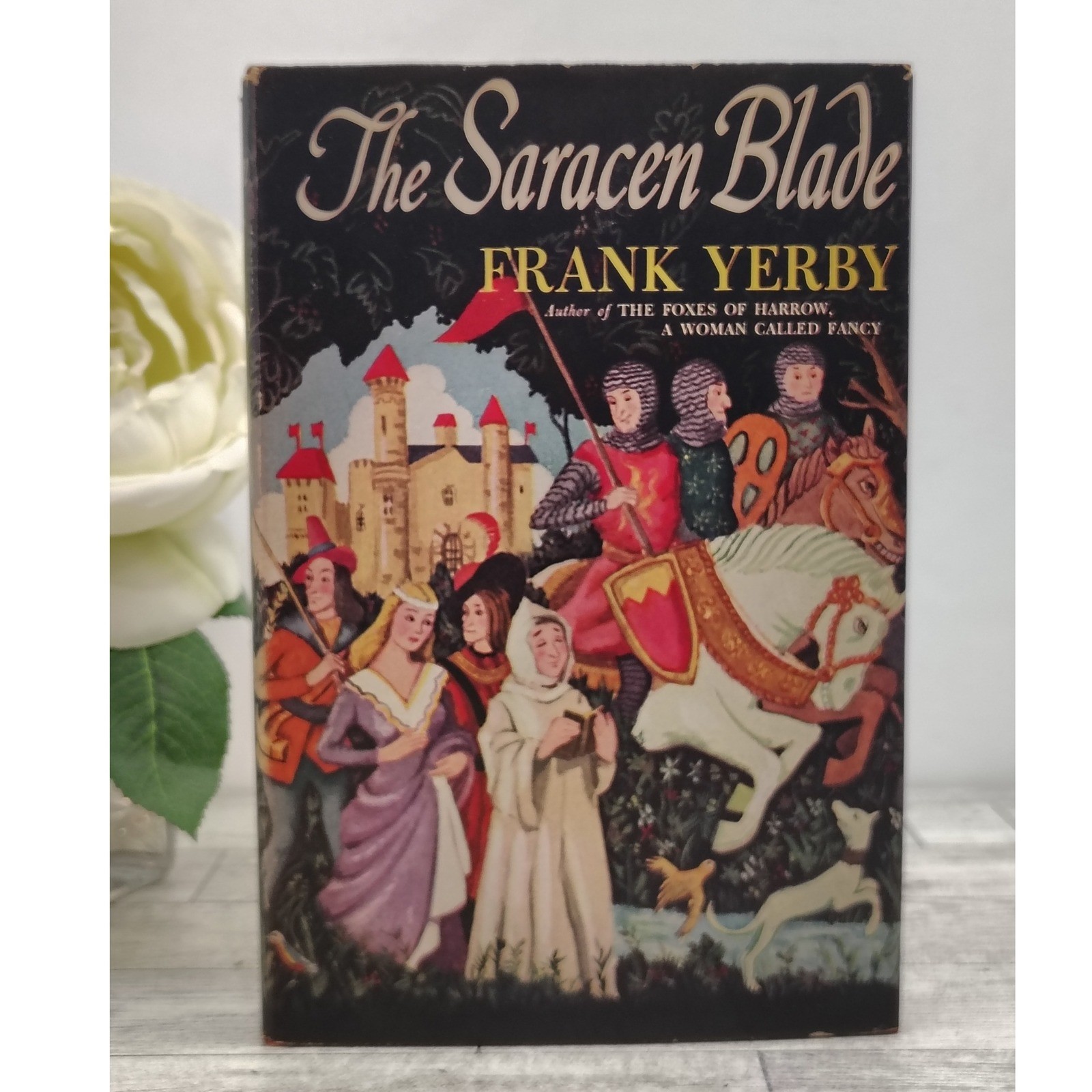 The Saracen Blade 1952 Frank Yerby HCDJ Dial Press Historical Fiction Crusades