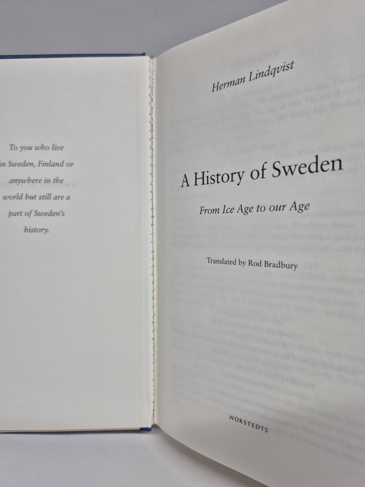 A HISTORY of SWEDEN From Ice Age to Our Age HC DJ Herman Lindqvist
