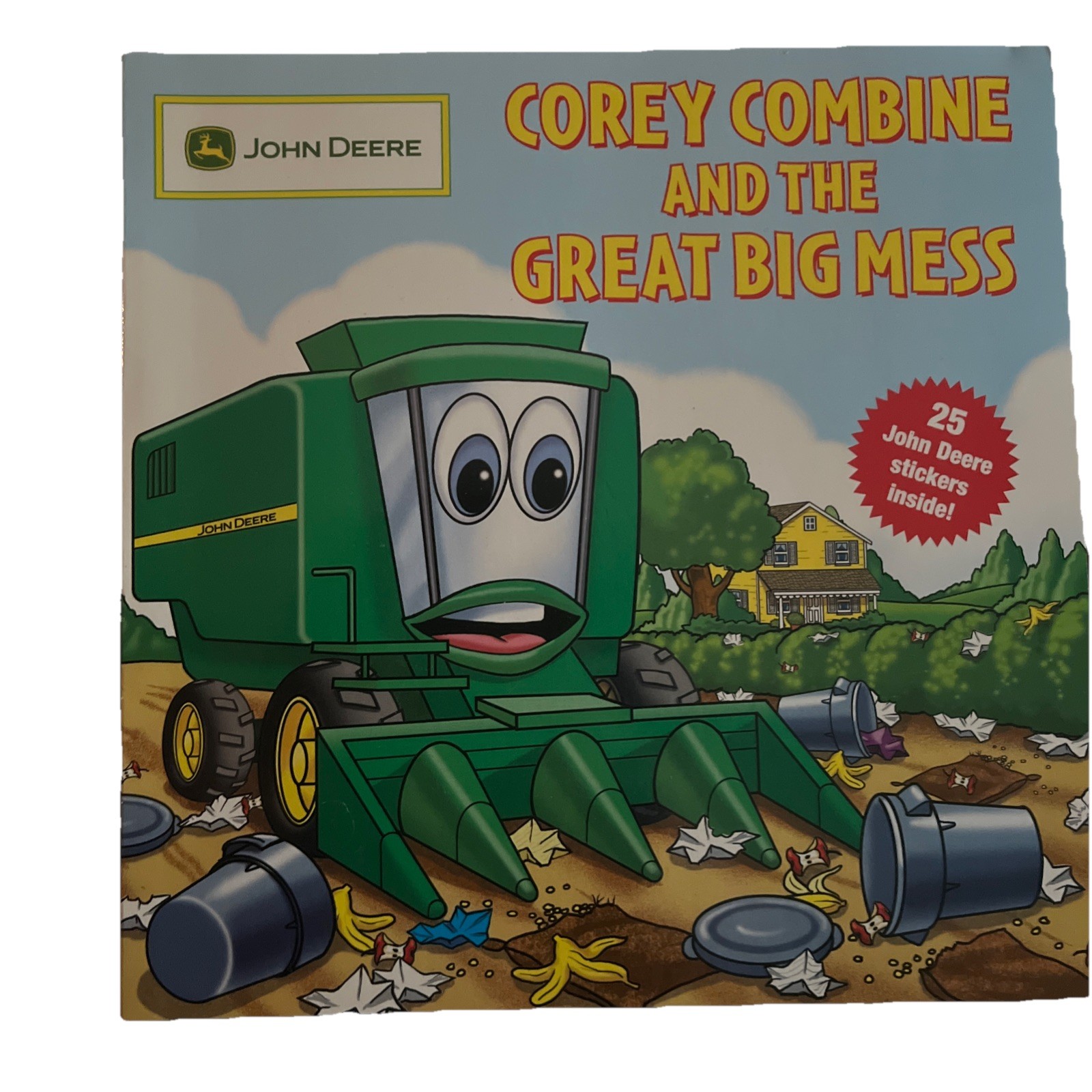 3 Book Set For Early Readers Disney, John Deere, Stickers Classic Library