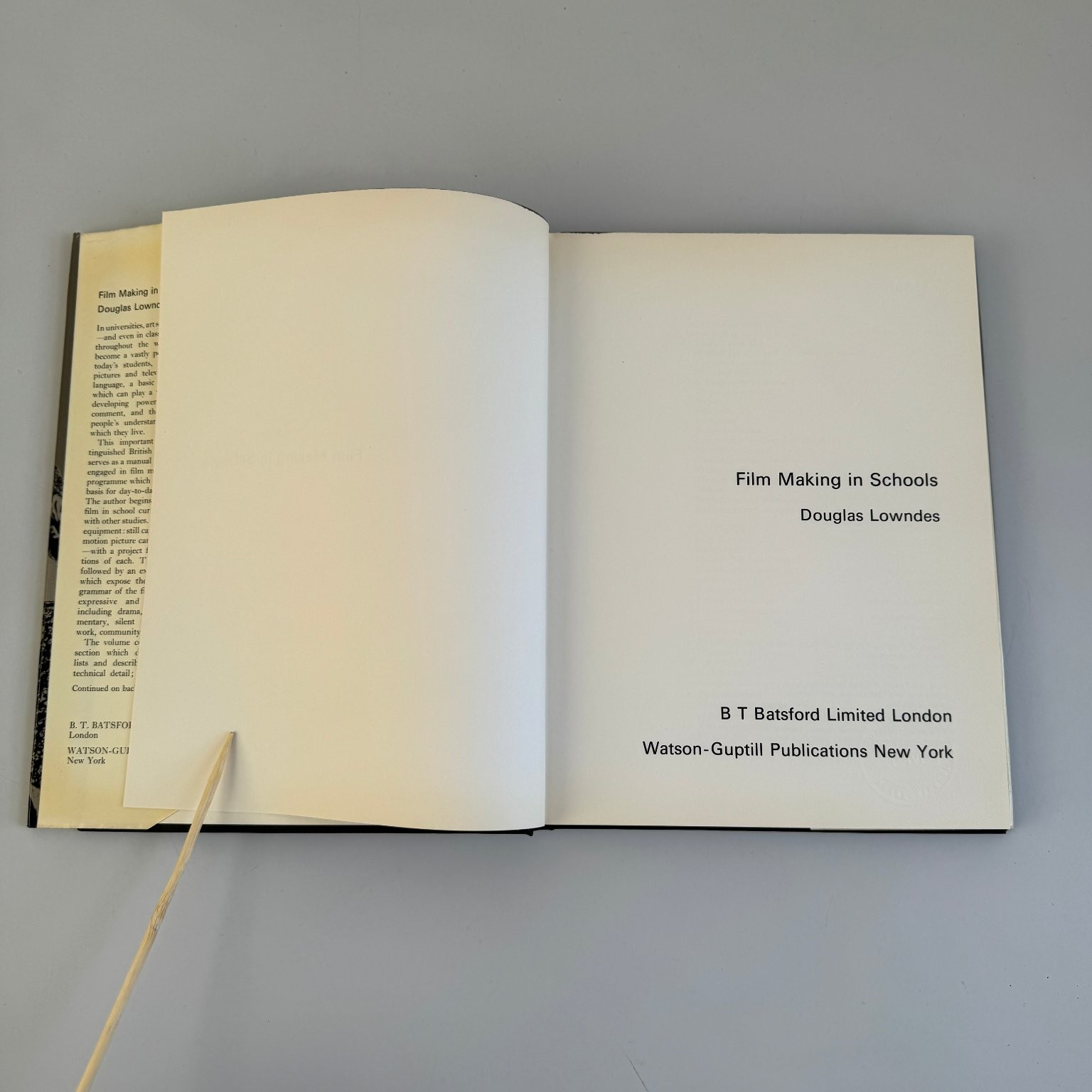 Film Making in Schools Douglas Lowndes 1972 Reprint Filmmaking Education