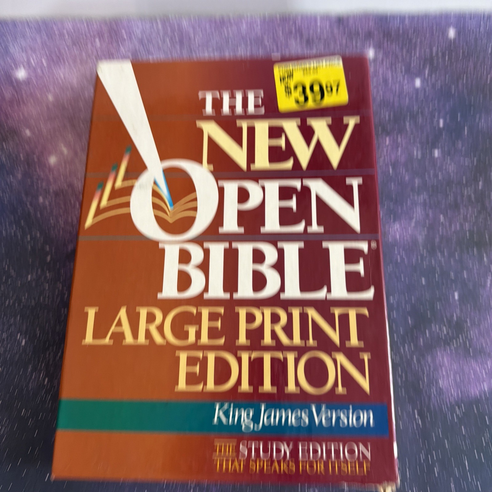 The New Open Bible KJV Large Print Edition Nelson 1665 Black Leather