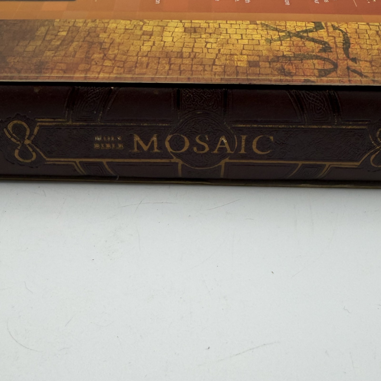 Holy Bible Mosaic New Living Translation NLT Devotional Brown Leatherette