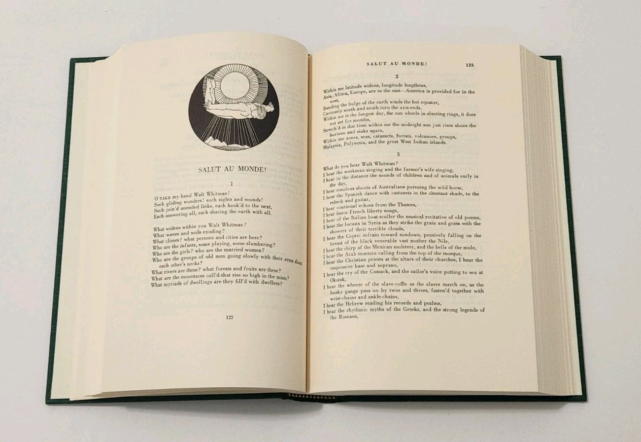 Leaves of Grass by Walt Whitman – Heritage Press 1937/65 – Slipcase HC Sandglass
