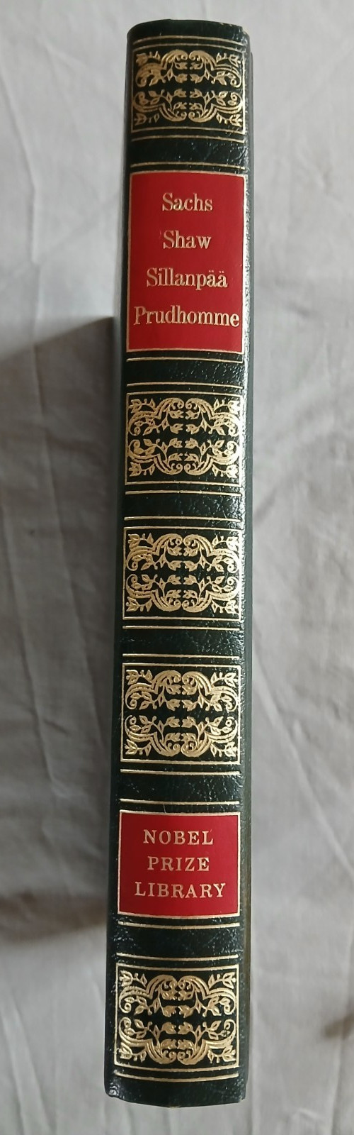 Nobel Prize Library 1971 Sachs Shaw Sillanpää Prudhomme Hardcover Green Gold…