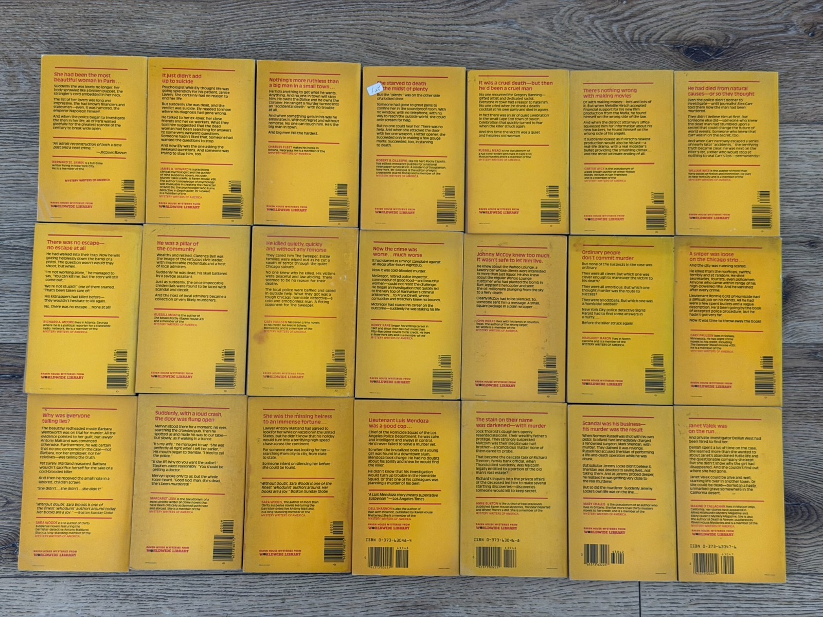 20 Vintage Mystery Paperback Book Lot Raven House Mysteries Crime Thriller