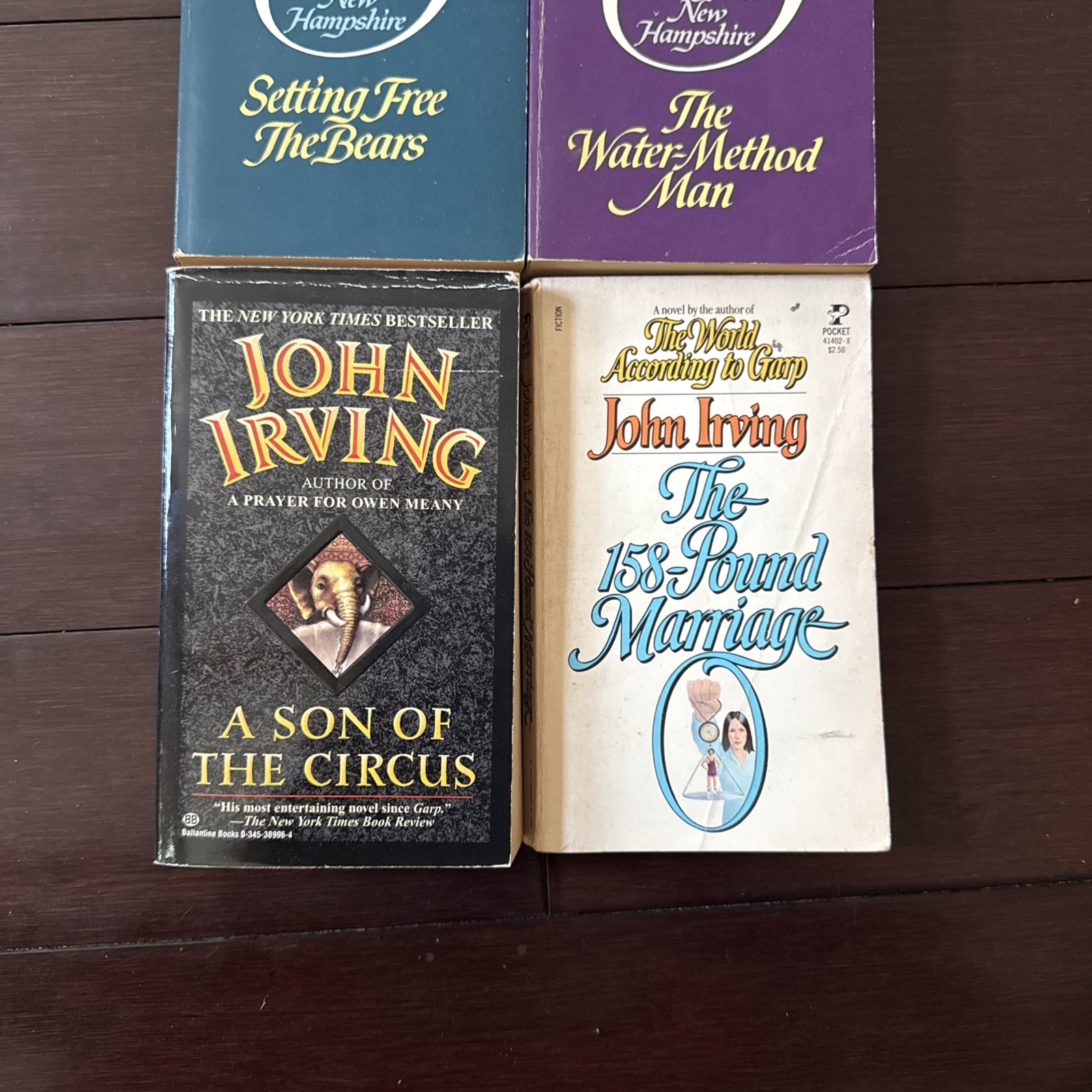 John Irving Lot of 4 Paperback Books (See photos for titles)