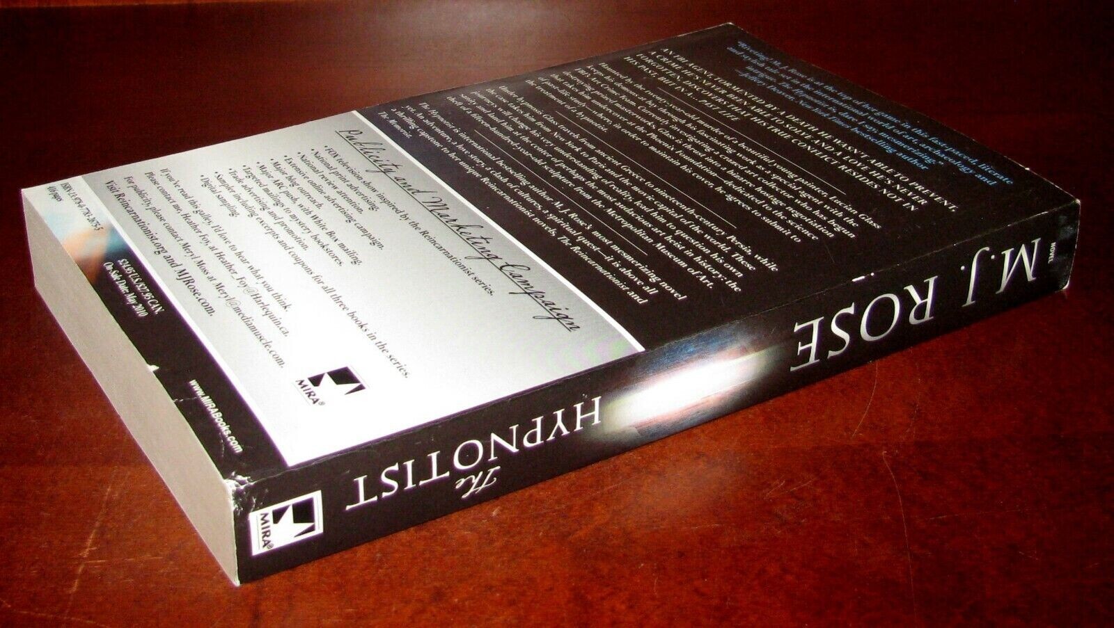 The Hypnotist MJ Rose ARC Uncorrected Proof Advance Copy MIRA 2010 Suspense Fict