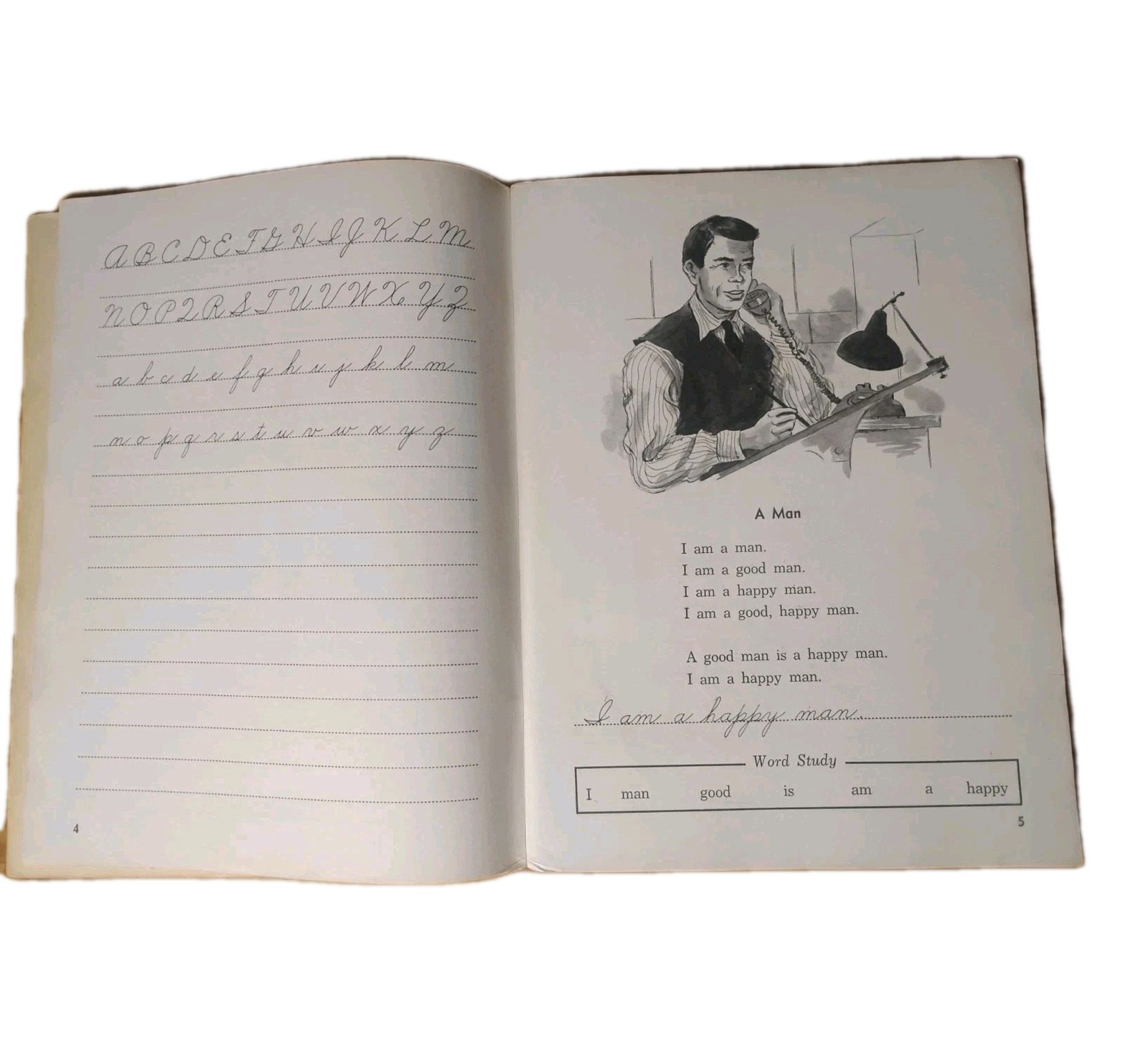 Adult Reader M.S. Robertson Vintage Literacy Workbook Steck-Vaughn Illustrated