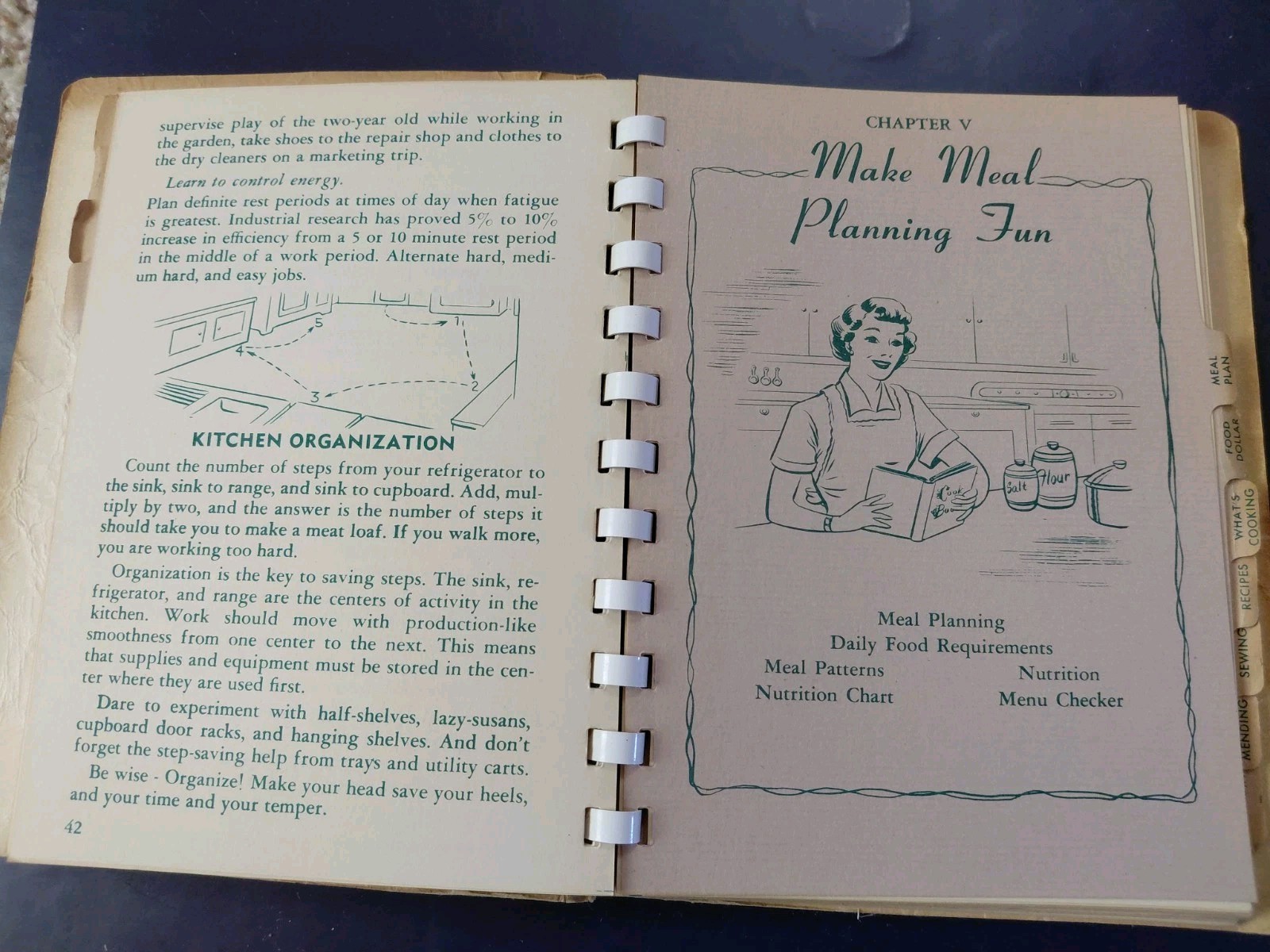 Treasures for the Home by Mary O. Fleming (1952) Ring/Wire Bound Illustrated
