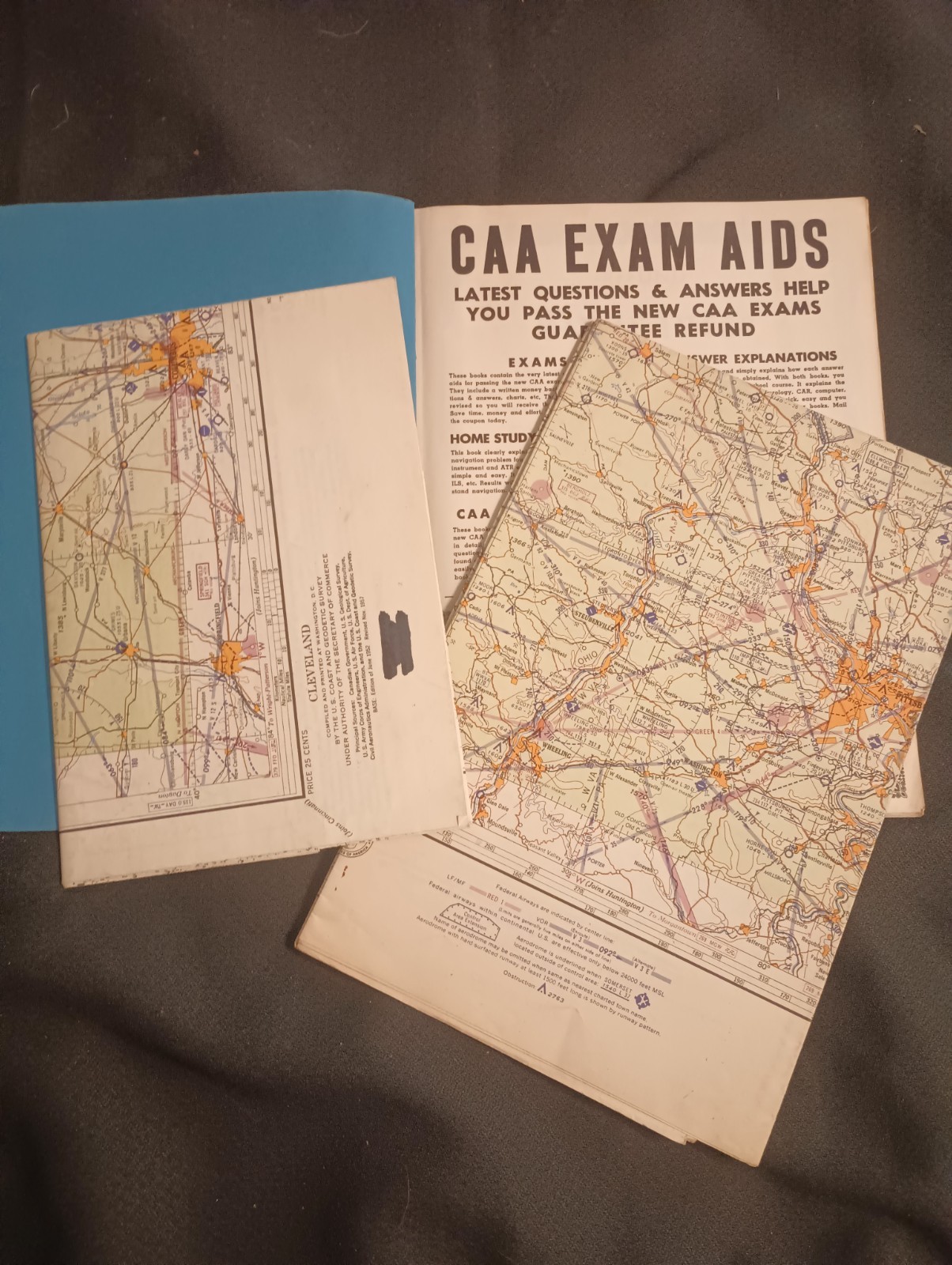 Commercial Pilot CAA Exams 1960 with Maps Acme School of Aeronautics