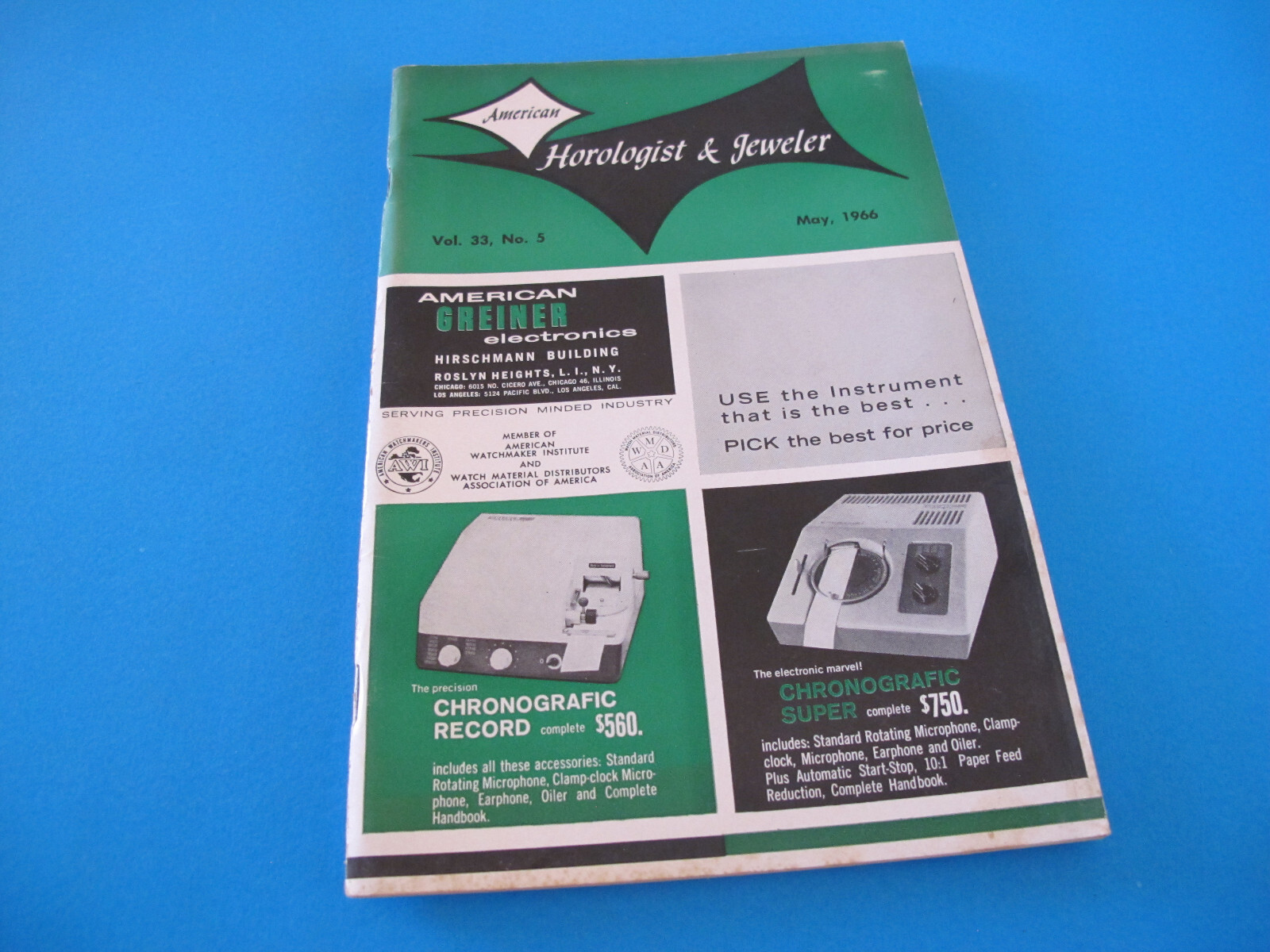 1966 American Horologist & Jeweler Booklet 74 Pages