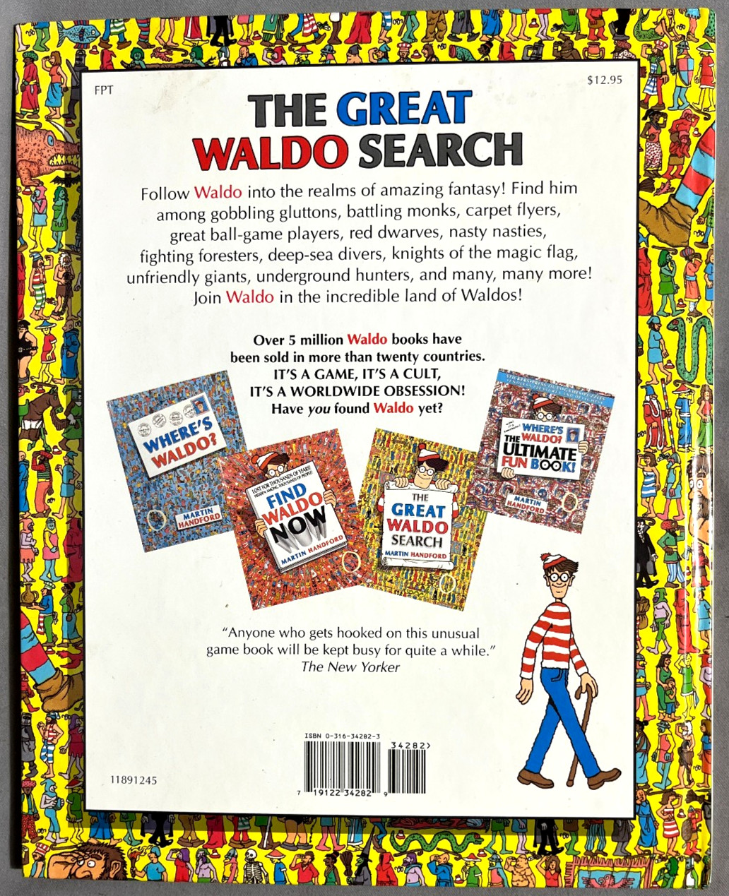 The Great Waldo Search Hardcover Book By Martin Hanford with illustrations 1989
