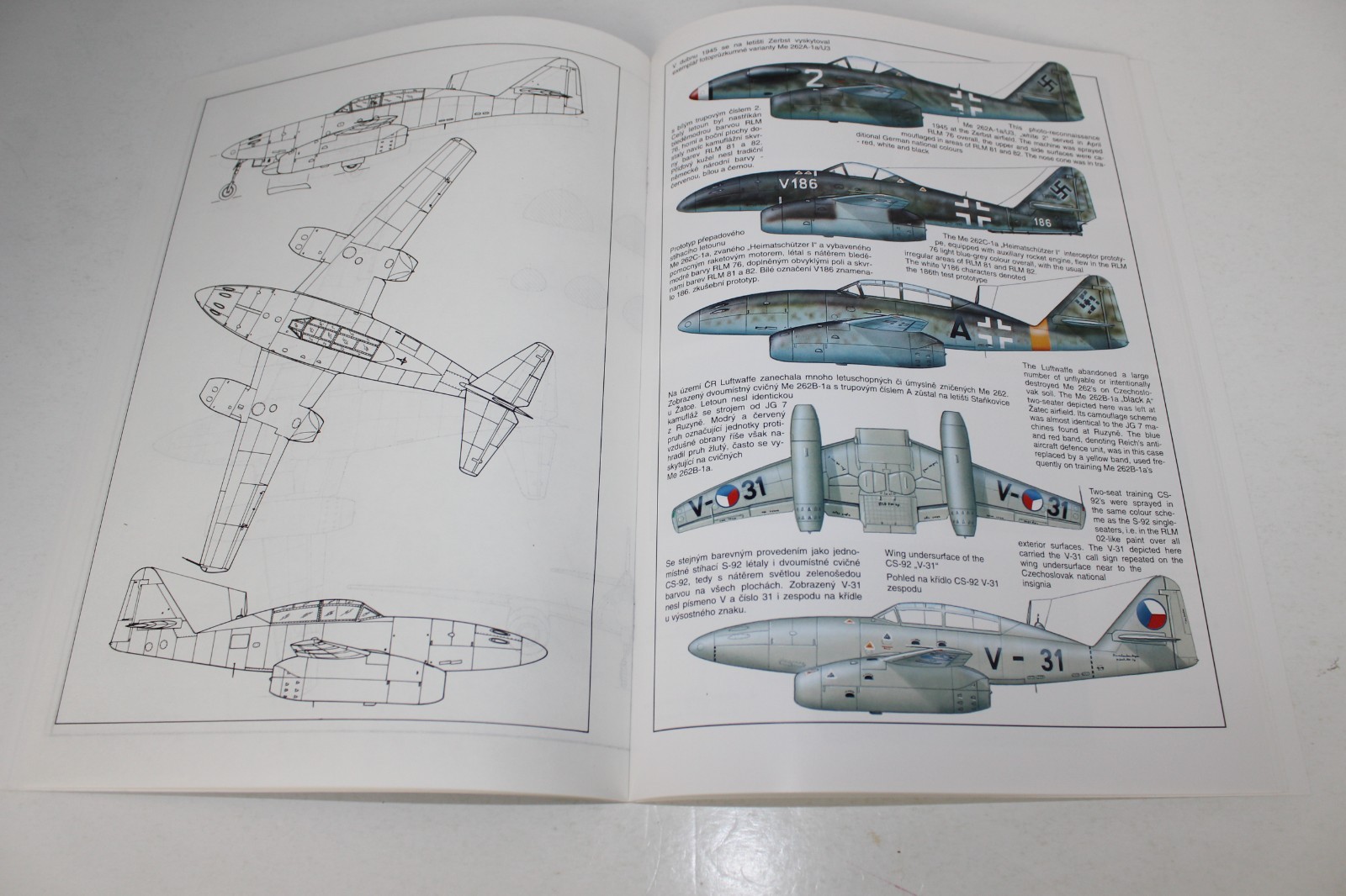 MBI Messerschmitt Me 262 – English/Czech Text – by Miroslav Balous 1st Ed 1995