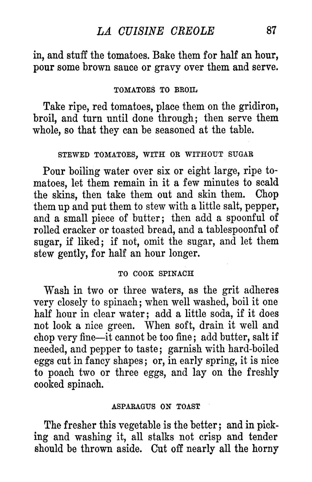 1885 LA Cuisine Creole Vintage Cook Book 271 Pages