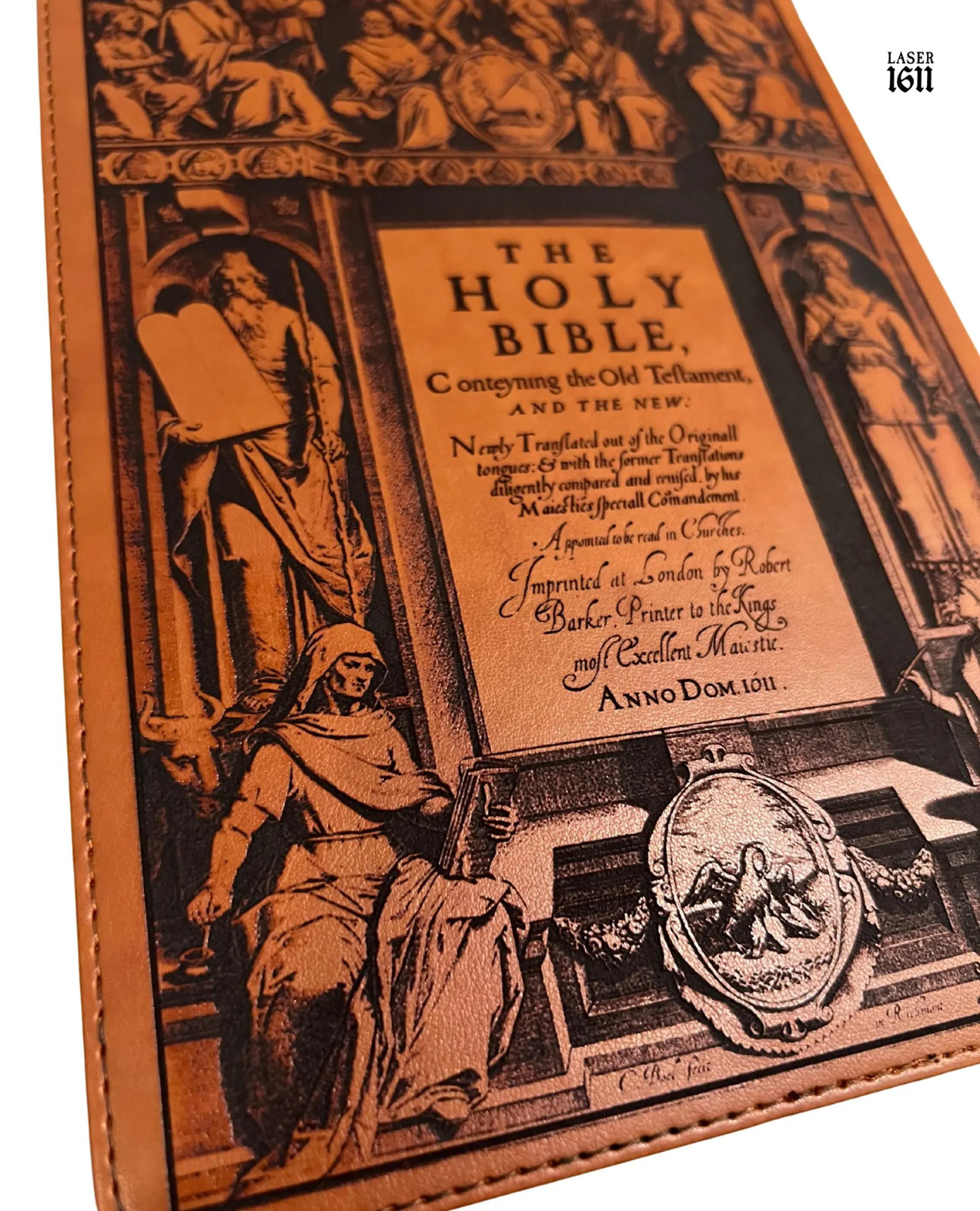 Title Page Engraving – 1611 KJB Facsimile w/ Apocrypha: All Original 1st Edition