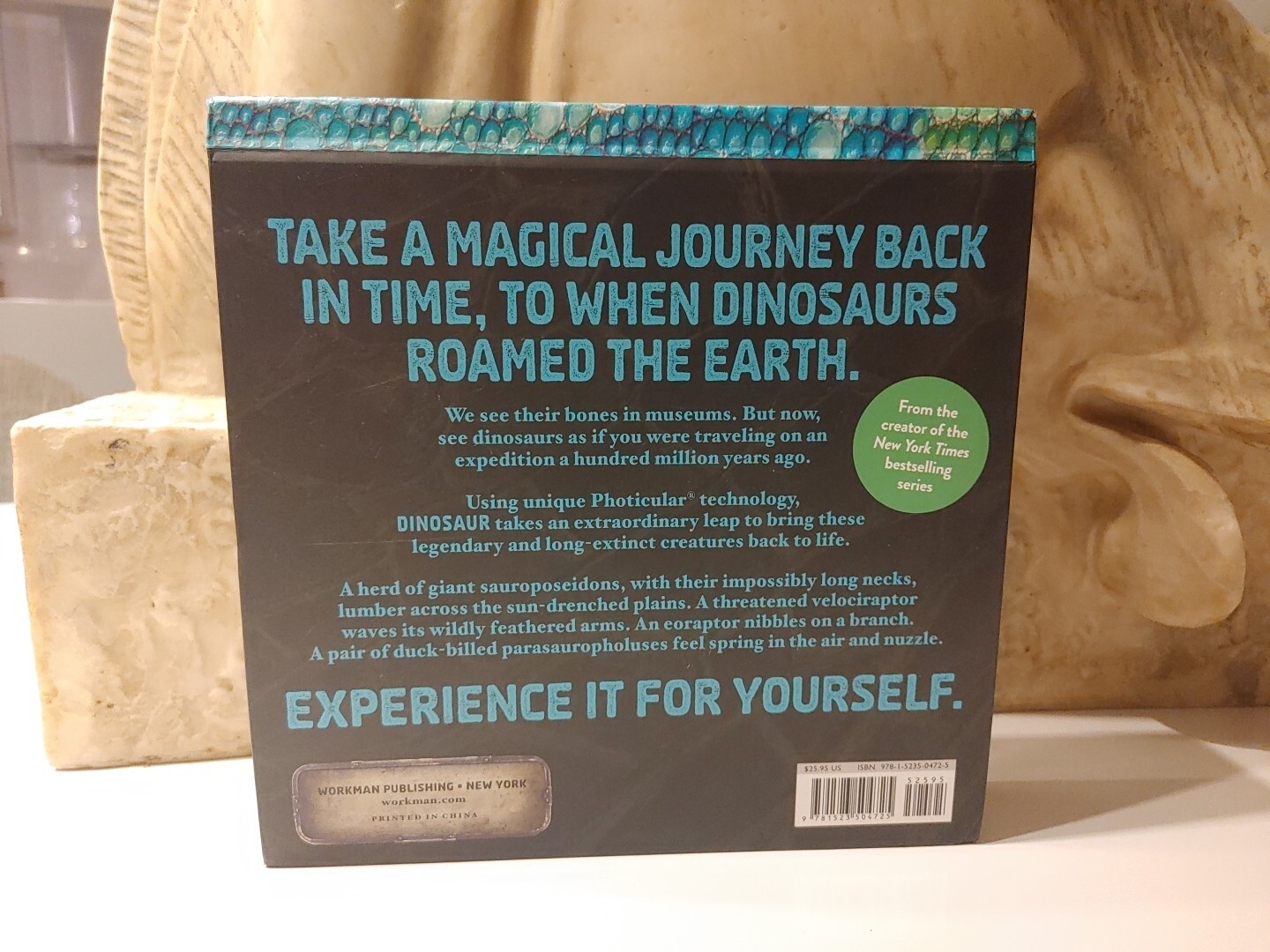 Dinosaur: A Photicular Book by Wollard, Dinosaur Stickers On Cover Of Book.