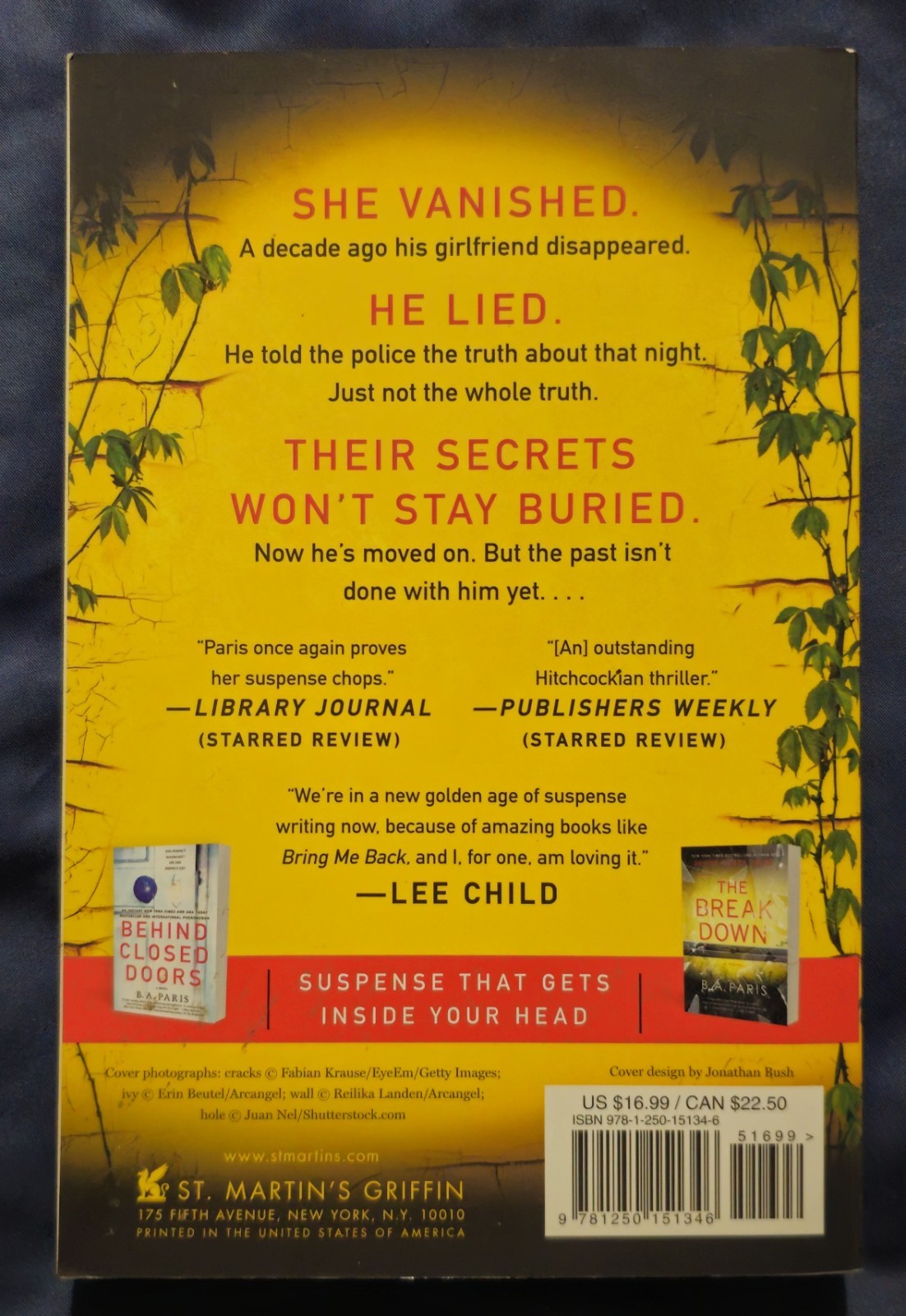 Bring Me Back : A Novel by B. A. Paris (2019, Trade Paperback)