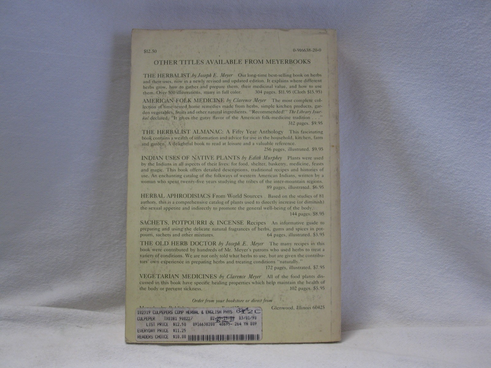 Culpeper’s Complete Herbal and English Physicians Enlarged by Meyer Books