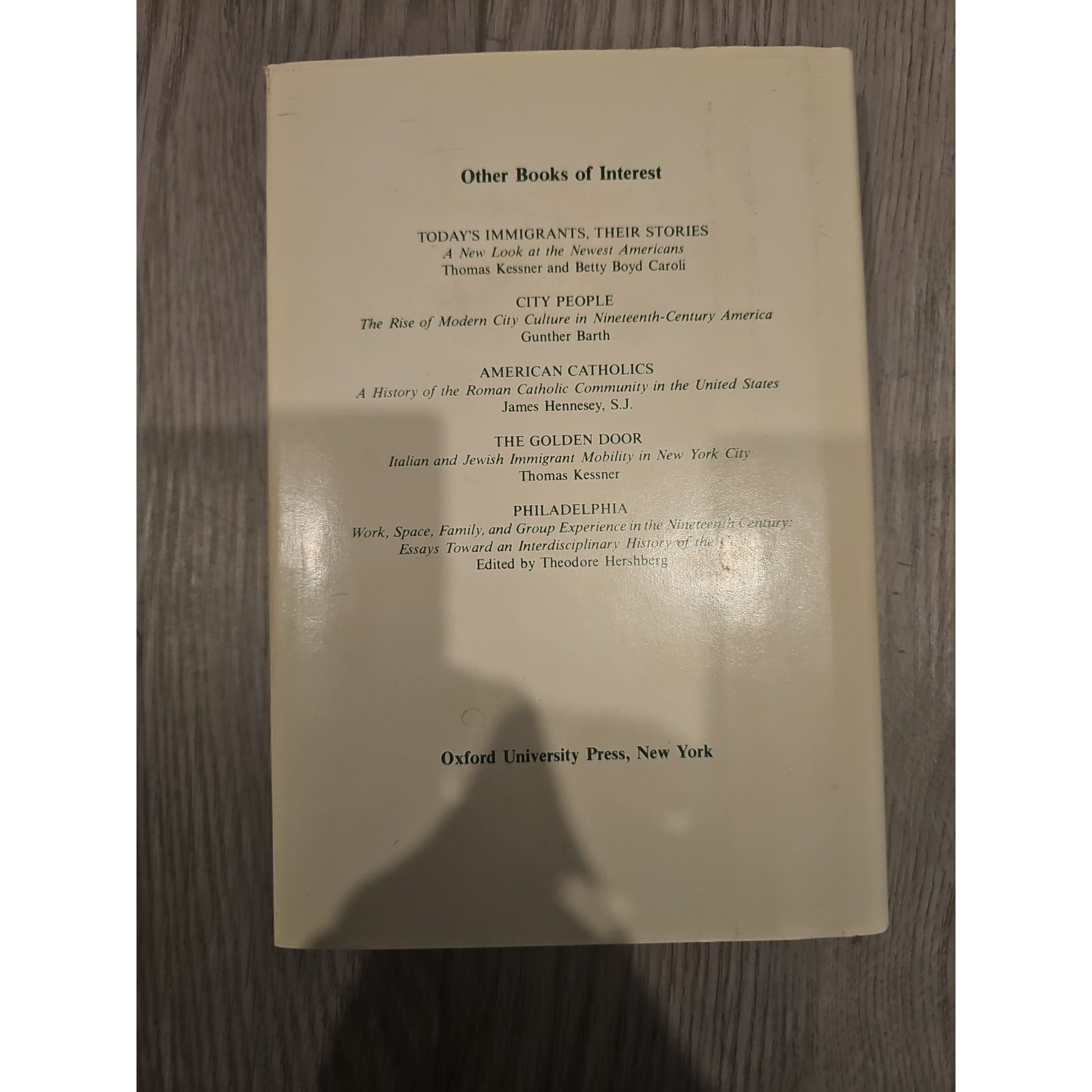 From Immigrants To Ethnics HC GOOD Humbert S Nelli 1983 Oxford