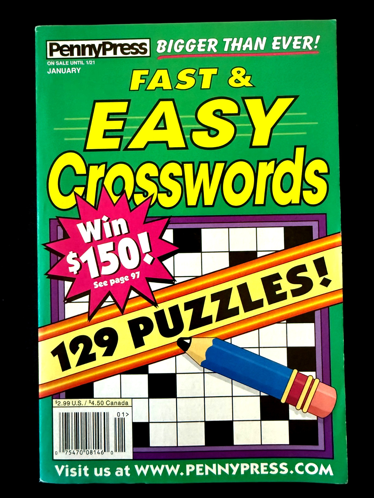 NEW Lot 3 Penny Press 2011 – 2022 Fast & Easy Crosswords crossword Puzzle Books