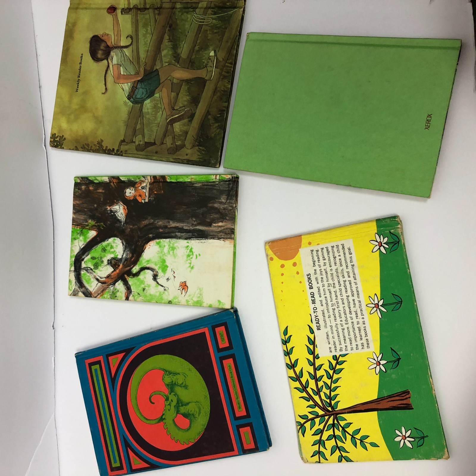 Lot of 5 Vintage Misc Books Children Kids Hardcover 1970s