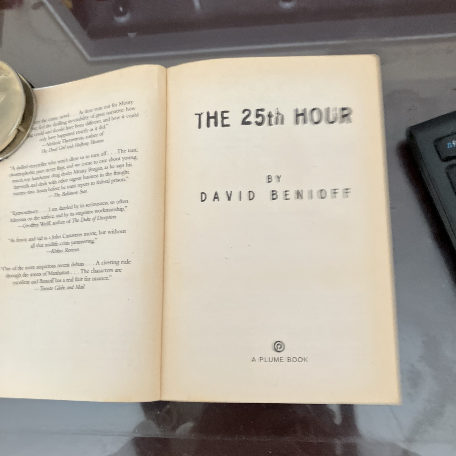 The 25th Hour by David Benioff, New 1st. Print Trade Paperback, Free Ship