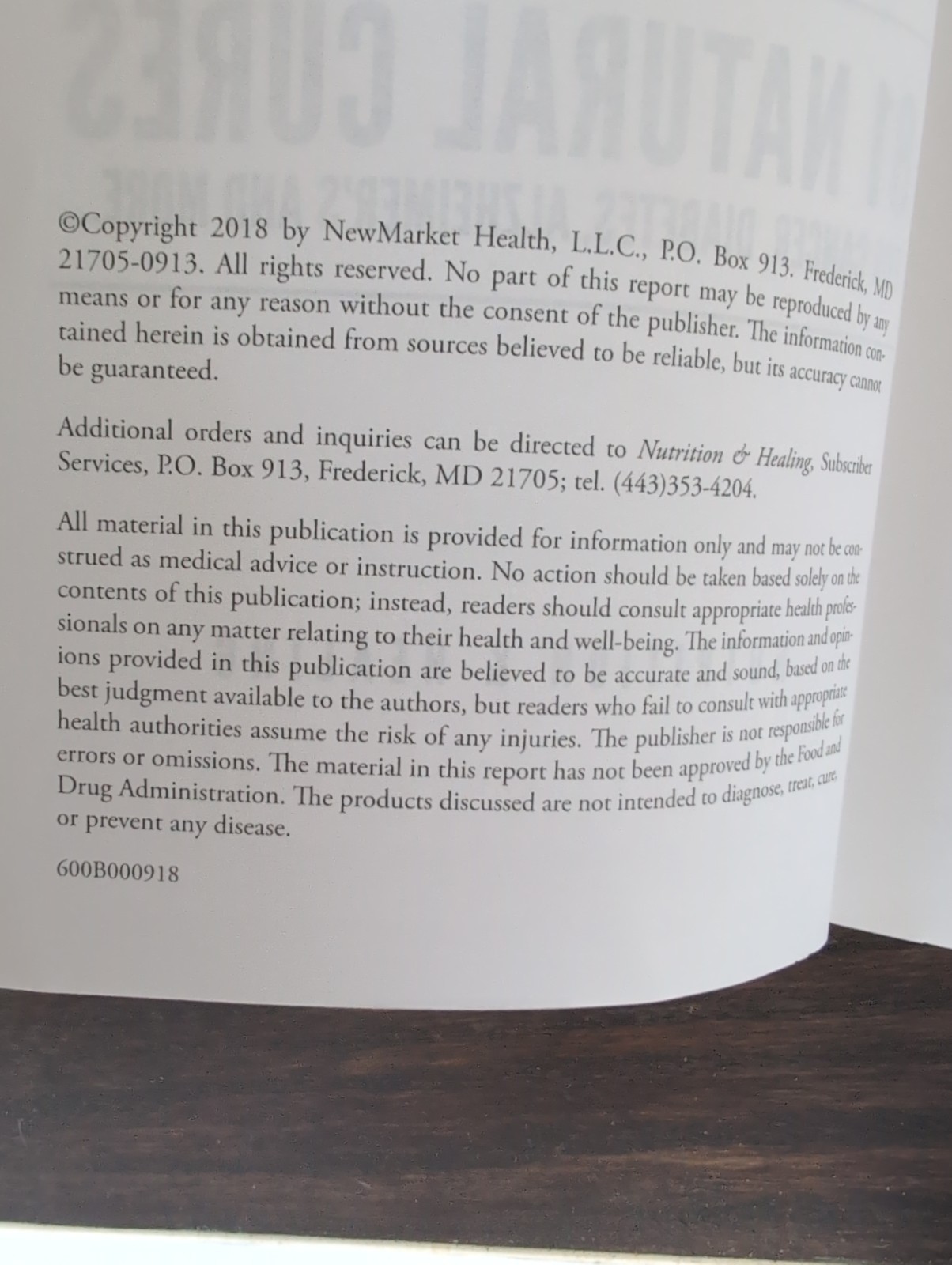 Cured 81 Natural Cures Nutrition & Healing Paperback Book
