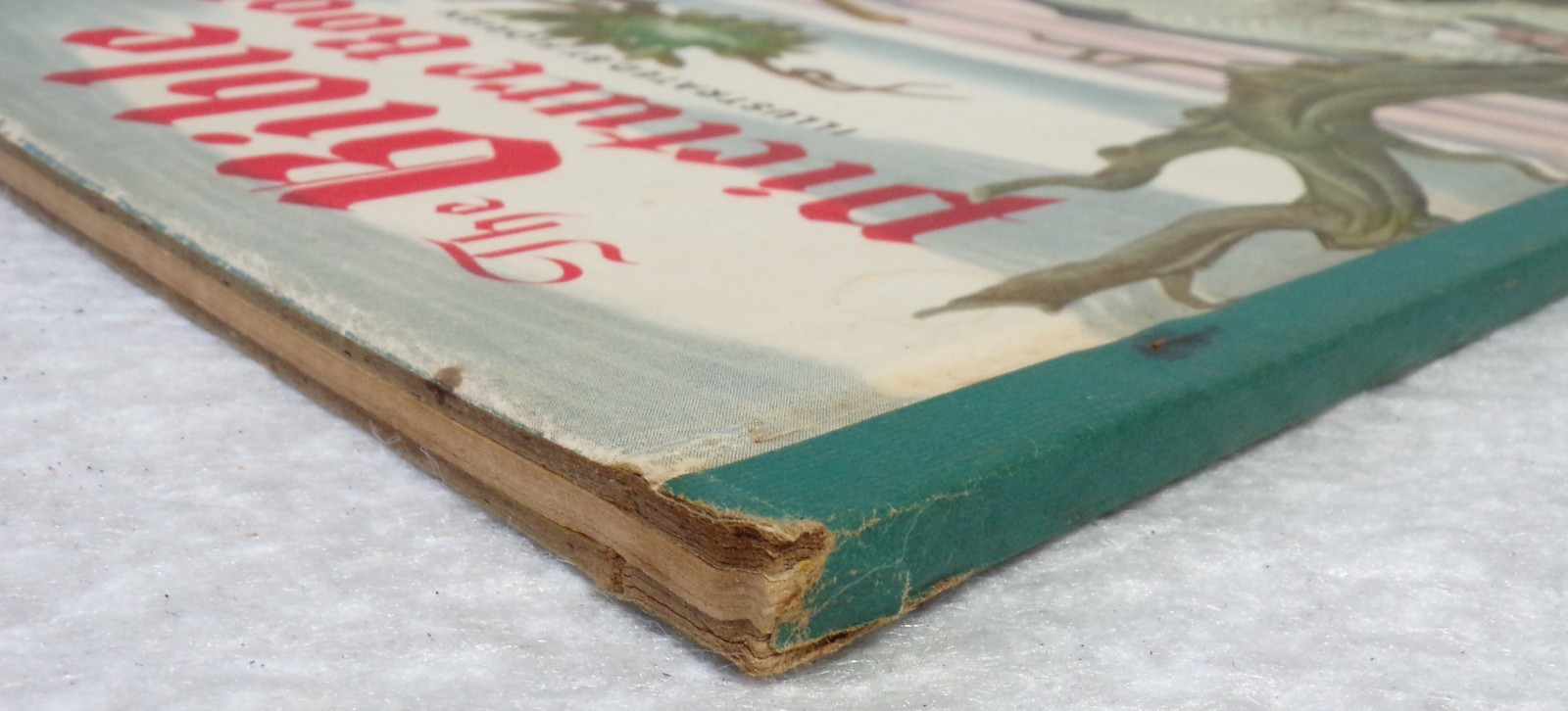 1945 THE BIBLE PICTURE BOOK HARD COVER COLOR ILLUSTRATED BY FLORIAN 48 PAGES