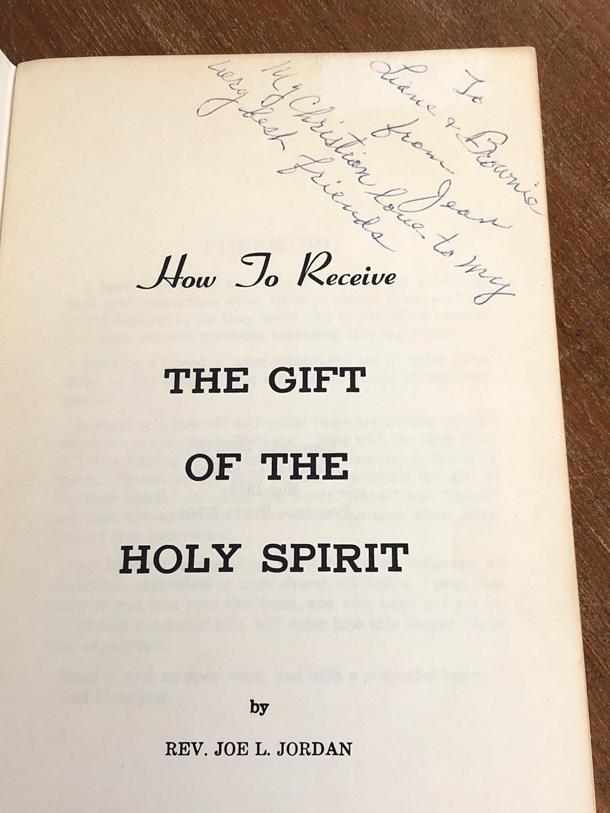 1965 Rare How to Receive the gift of the Holy Spirit by Joe Jordan