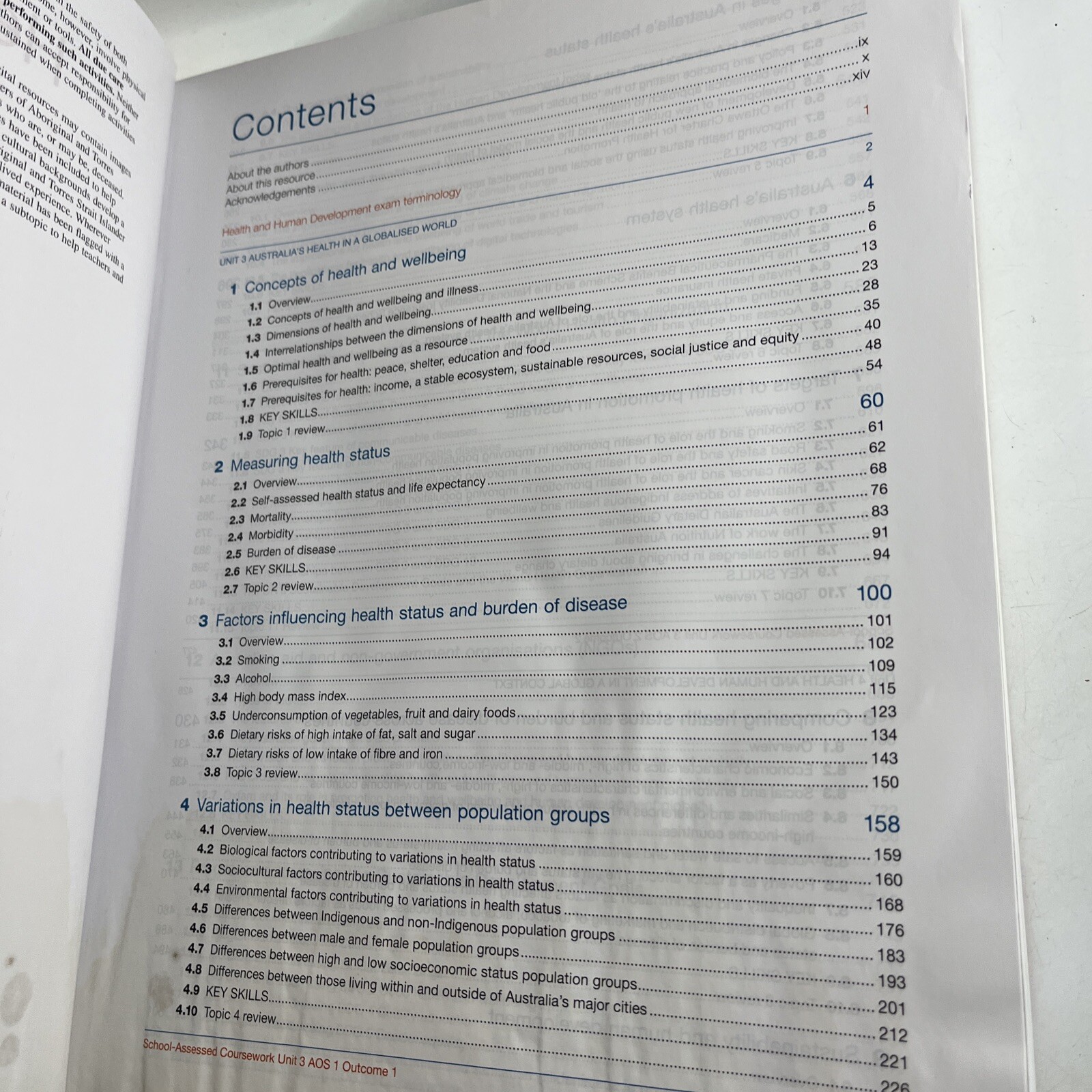 Jacaranda Health & Human Development Key Concepts in VCE Units 3 & 4 7th Edition