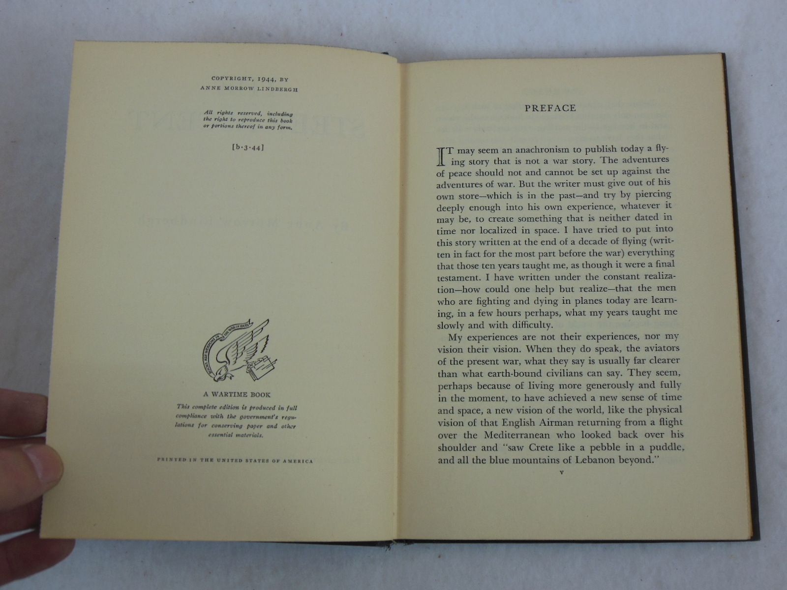 Anne Morrow Lindbergh THE STEEP ASCENT Harcourt, Brace and Co c.1944 HC