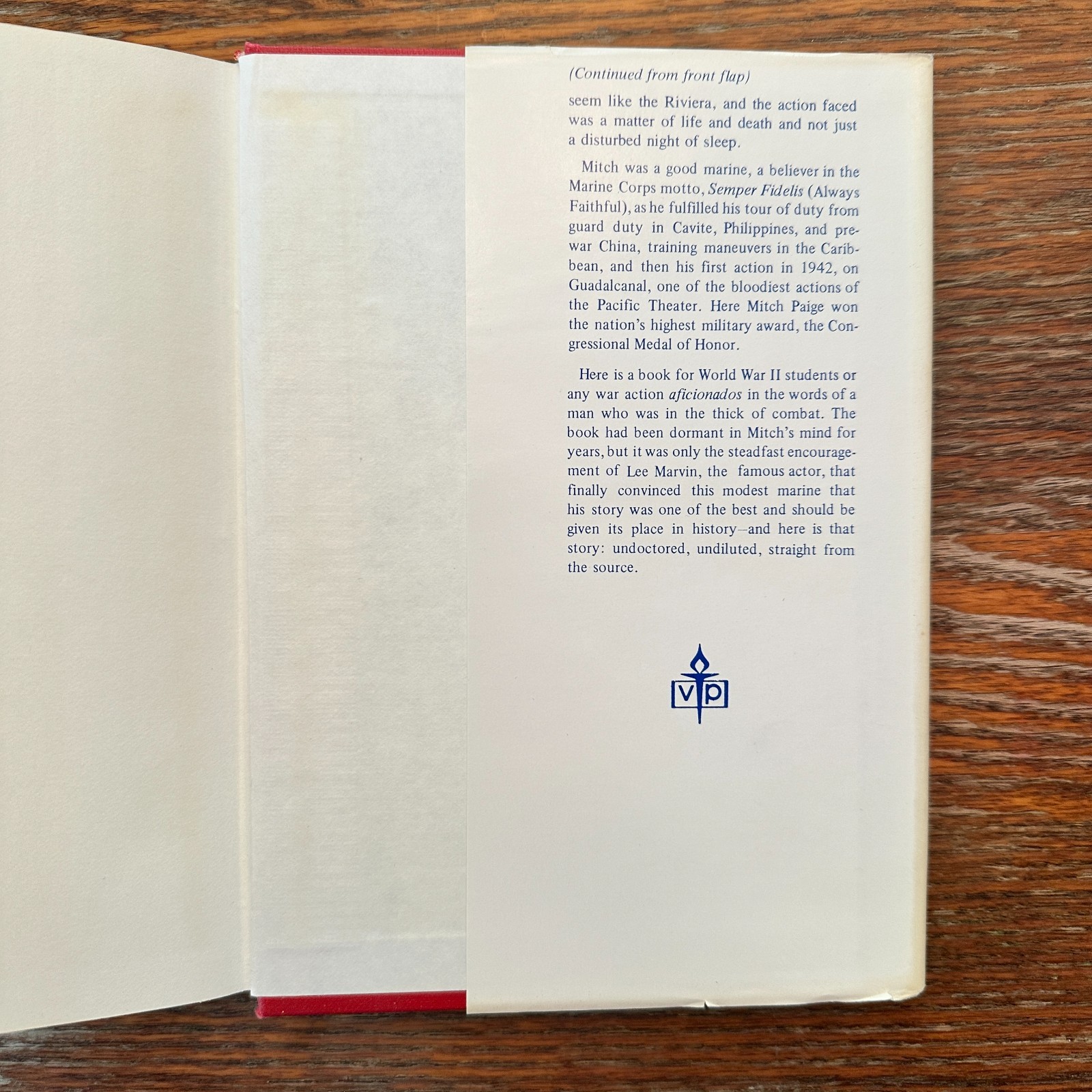 A Marine Named Mitch by Col Mitchell Paige 1975 1st Ed Hardcover GOOD+