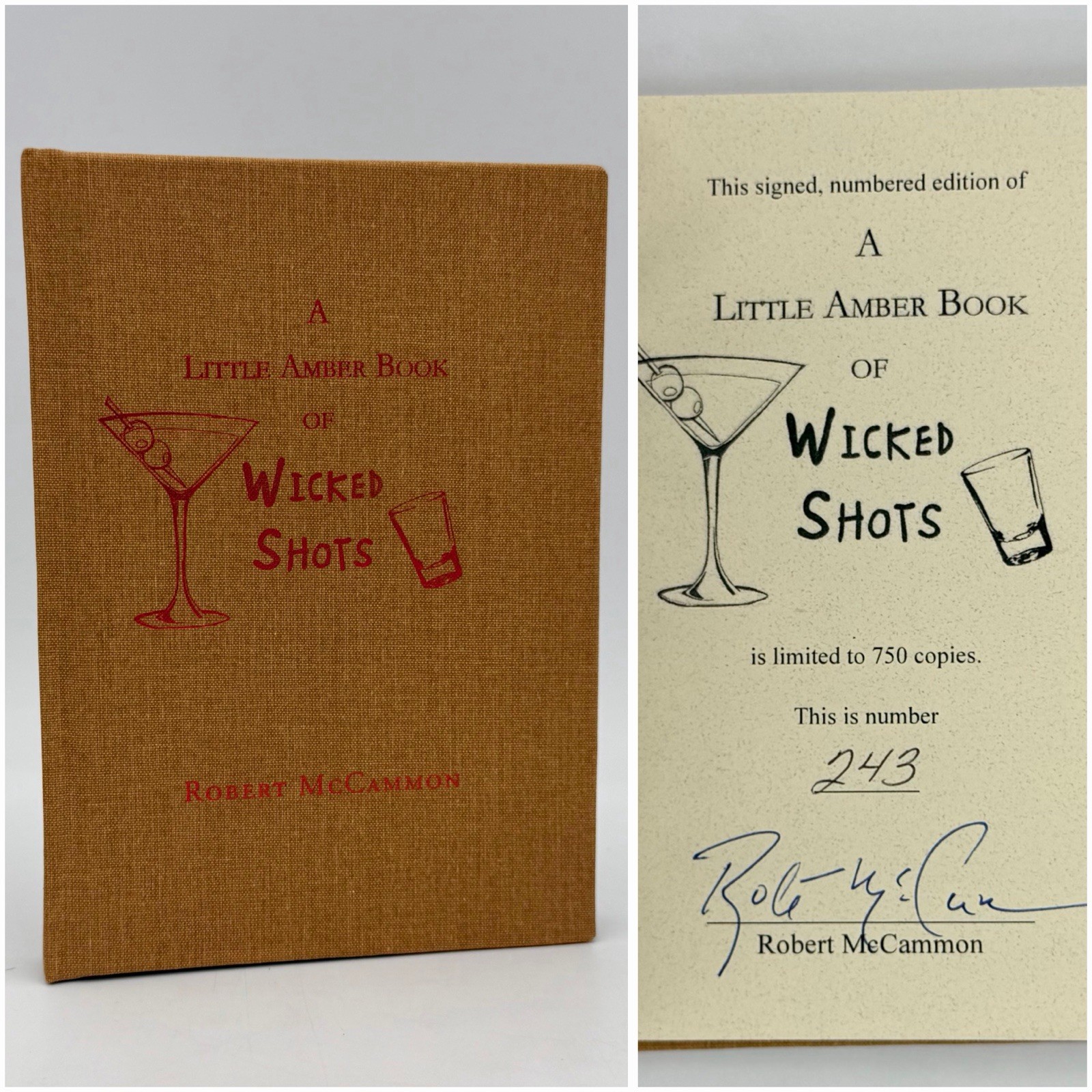 *Signed Ltd #243/750* Little Amber Book of Wicked Shots – Robert McCammon (2020)