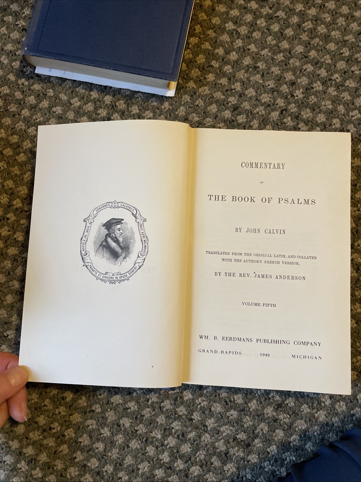 Calvin’s Commentary on Palms 5 Volume Set Eerdmans 1949 Hardback