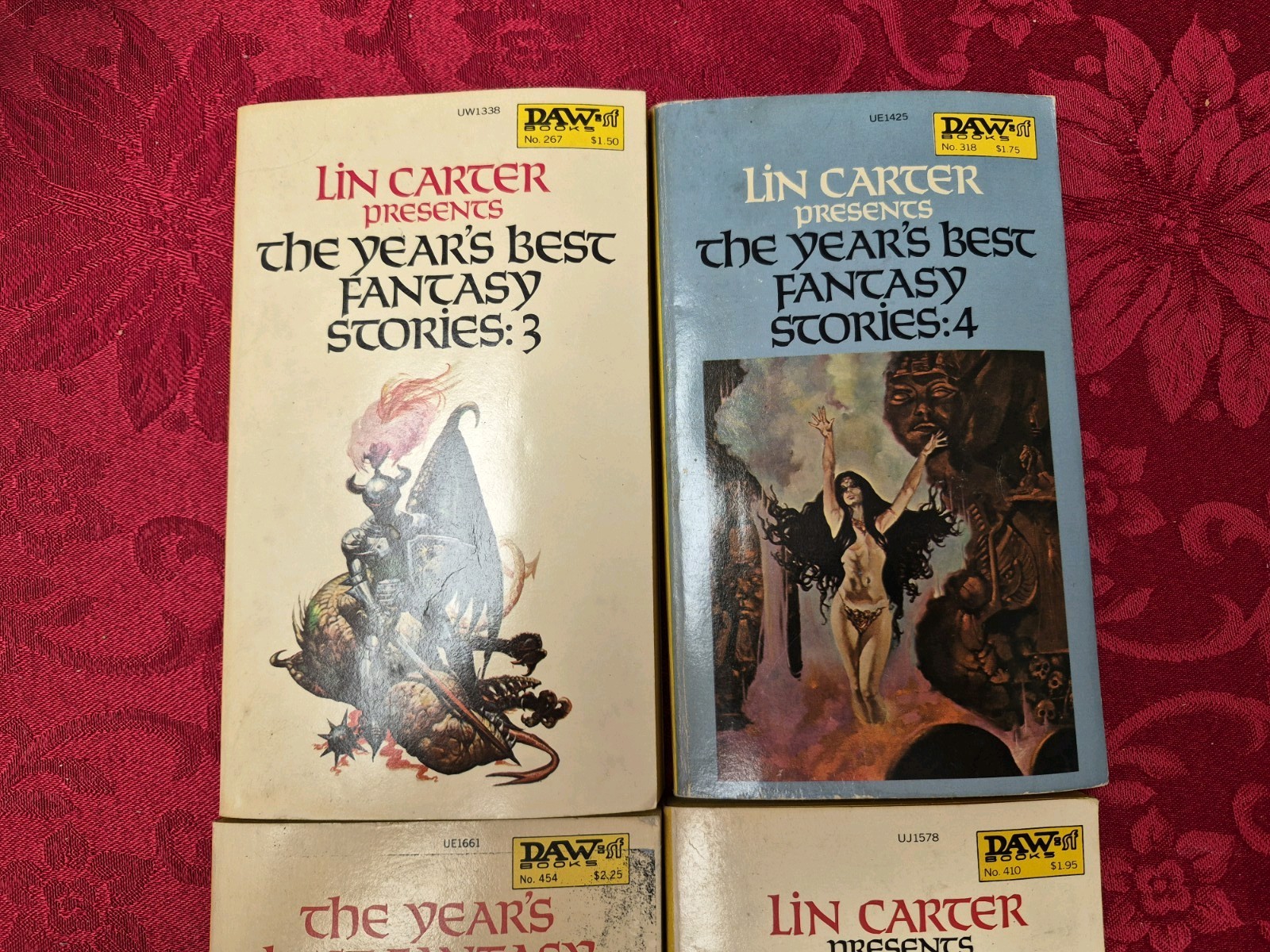 Lot The Year’s Best Fantasy Stories by Lin Carter #3 #4 #6 #7 DAW First Editions