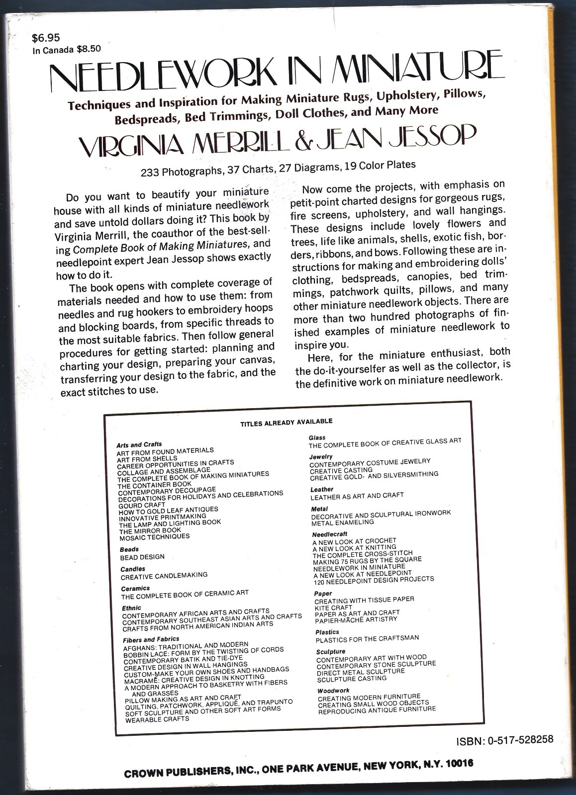 Needlework in Miniature PB-1978-Virginia Merrill, Jean Jessop-198 pages