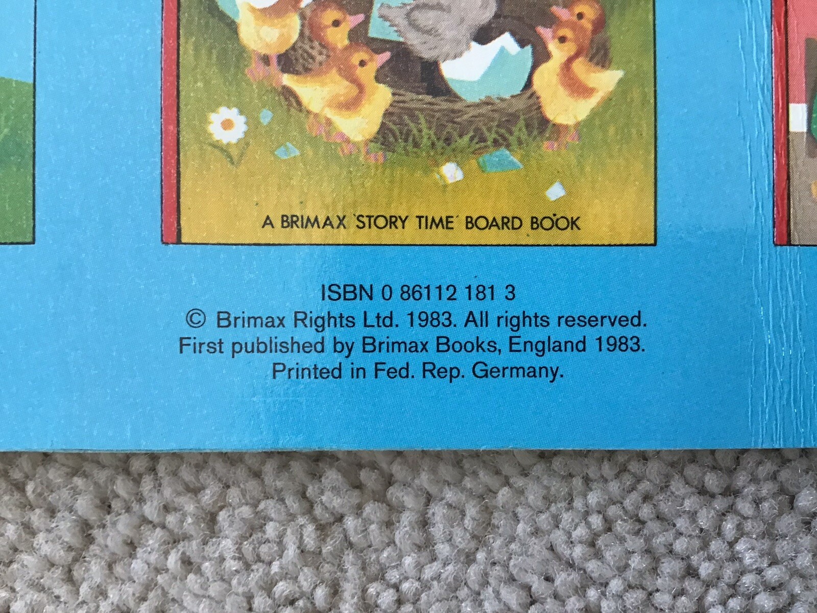 Two Vintage 1983 Brimax Story Time Board Books The Gingerbread Man/Goldilocks