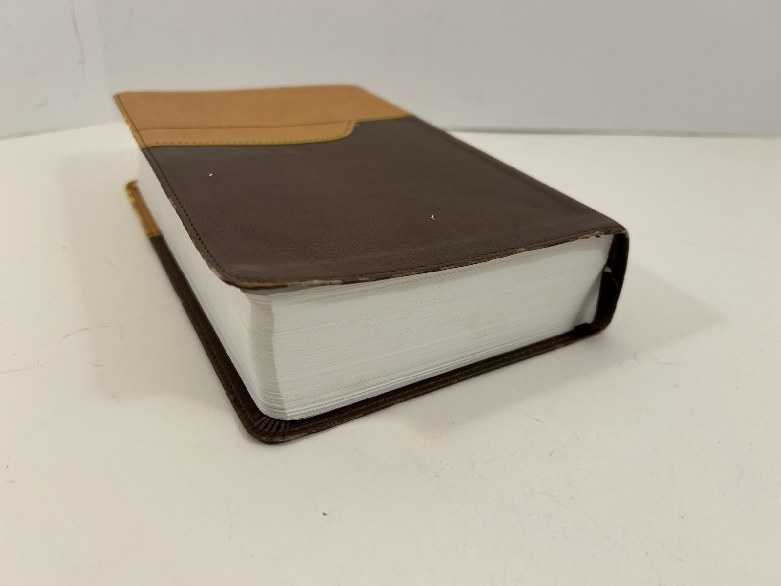 Holy Bible NIV Large Print Zondervan Italian Duo-Tone Leather