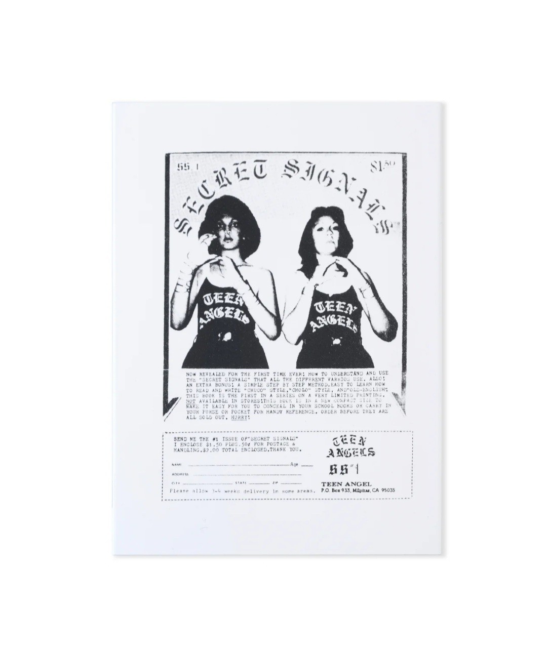 TEEN ANGELS Secret Silent Signals BEYOND THE STREETS 2024 Zine Reissue