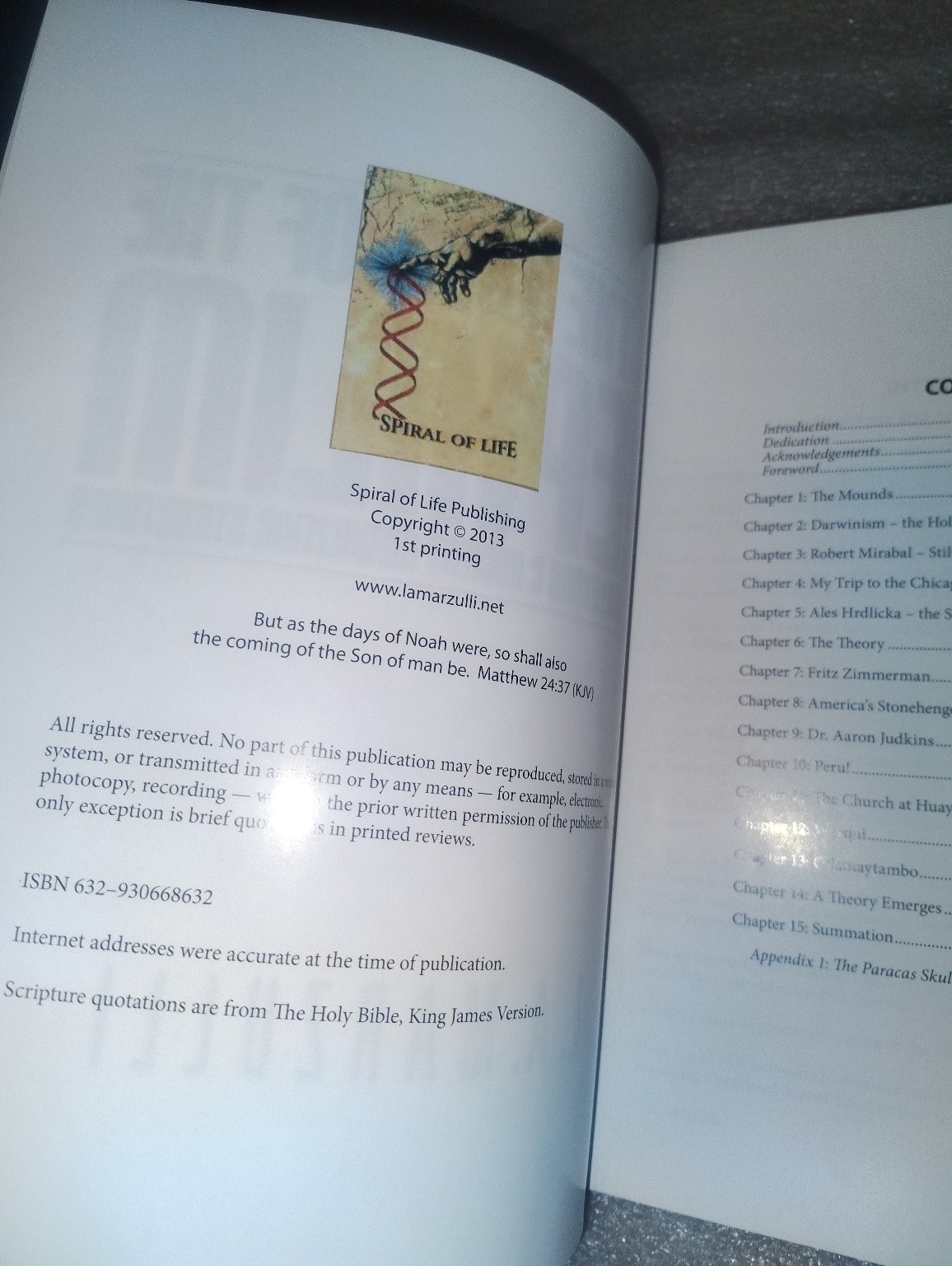 On The Trail of The Nephilim L.A. Marzulli 2013 1st Printing Non-fiction Spiral