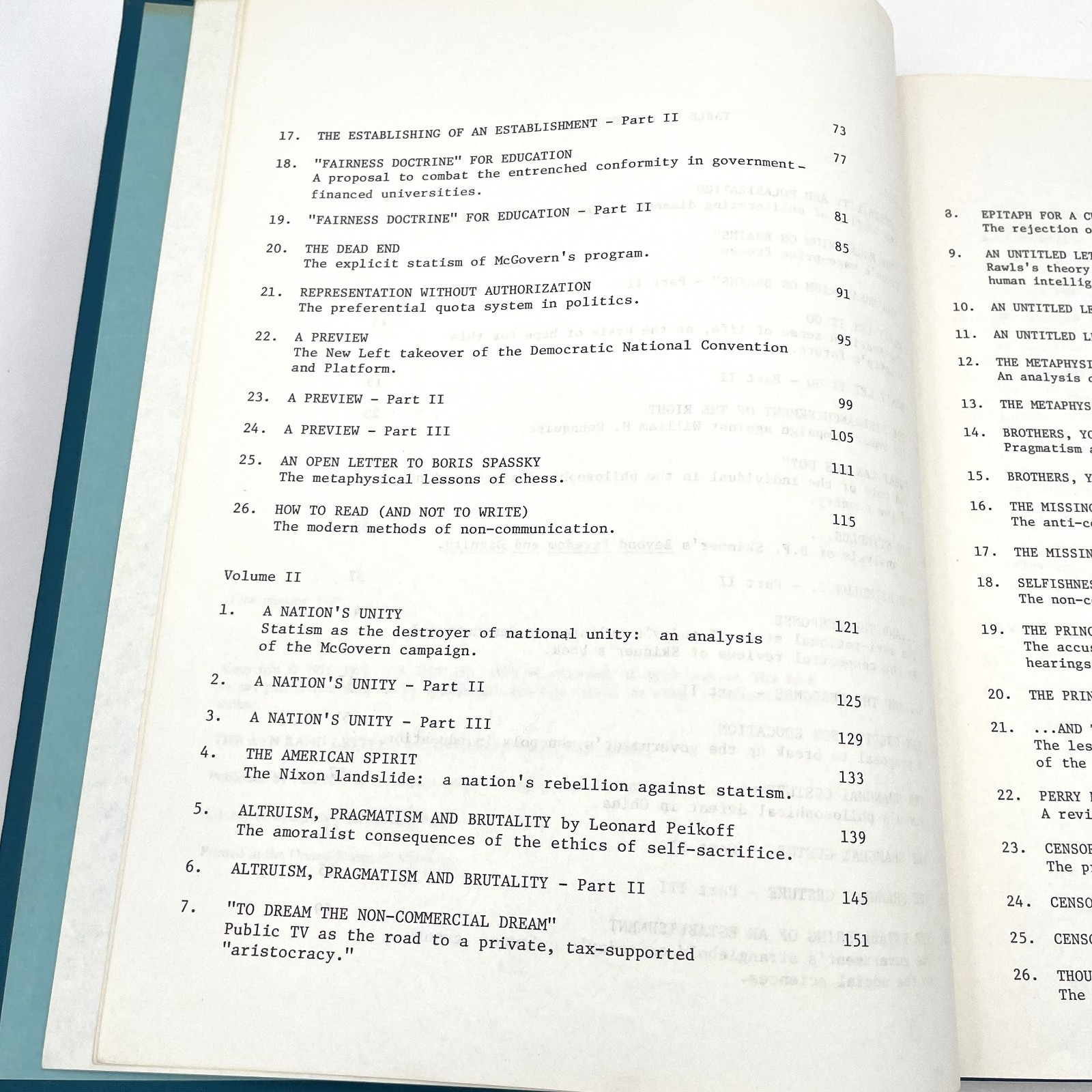 The Ayn Rand Letter Volumes I-IV 1971-1976 1st Print 1979 (+ Extras)
