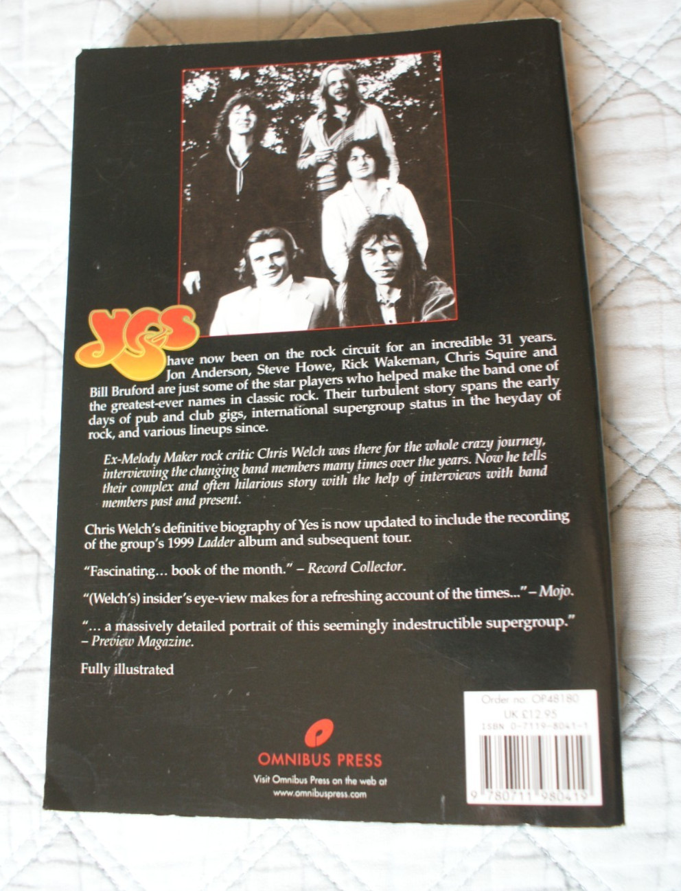 Yes : Close to the Edge by Chris Welch (2000, Trade Paperback) Jon Anderson