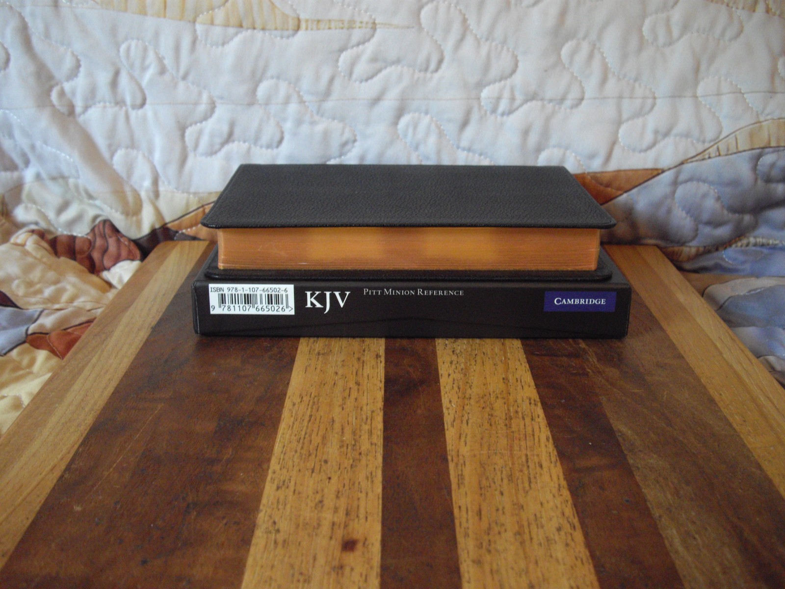 Cambridge Black Genuine Goatskin Leather Pitt Minion KJV Reference Bible
