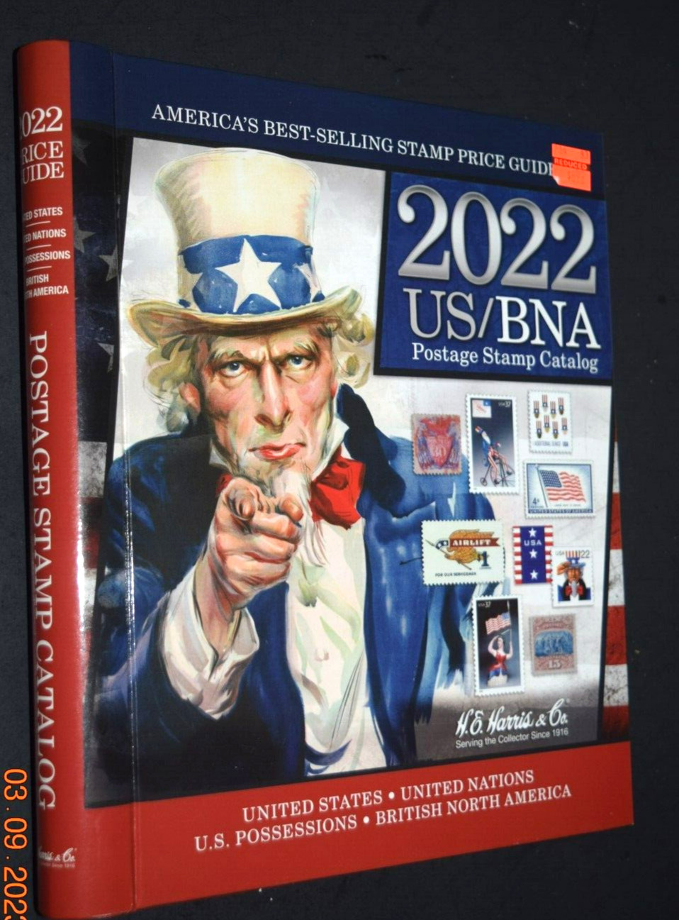 “2022 US/BNA Postage Stamp Catalog,” HC Book (9.25″ x 11″) 418 Pages, New