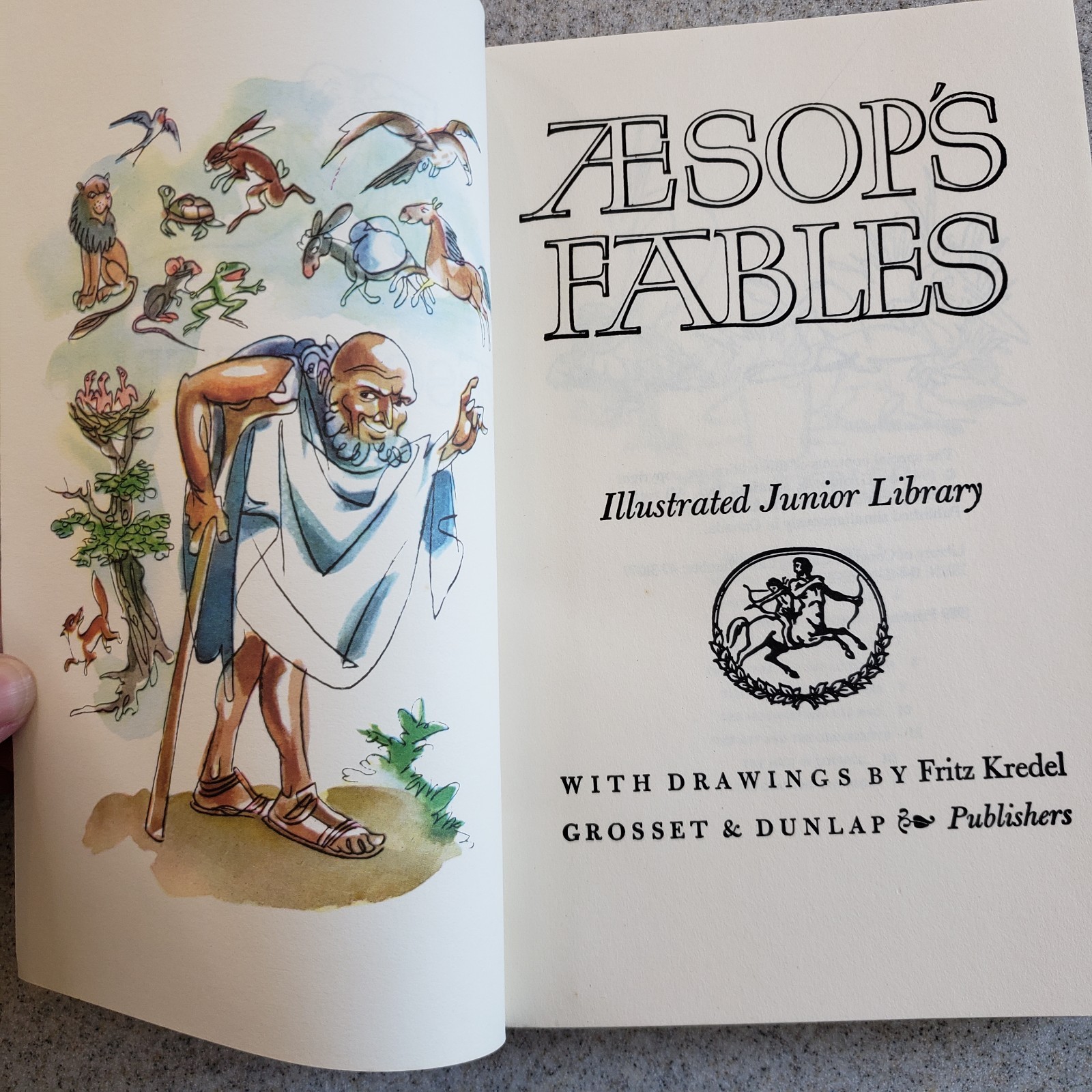 Aesops Fables Illustrated Junior Library 1989 Printing 234 Pages