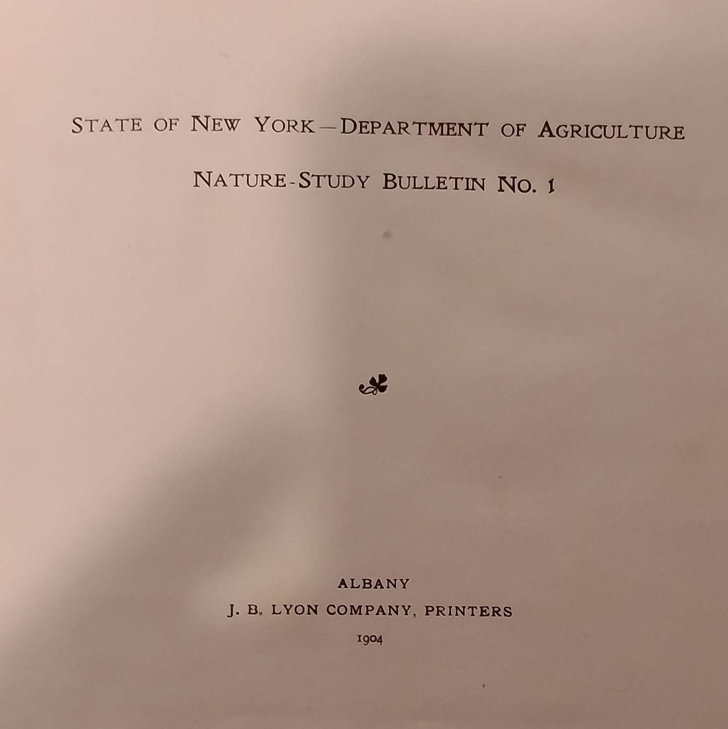 Cornell Nature-Study Leaflets Nature-Study Bulletin No. 1 1904 Illus HC