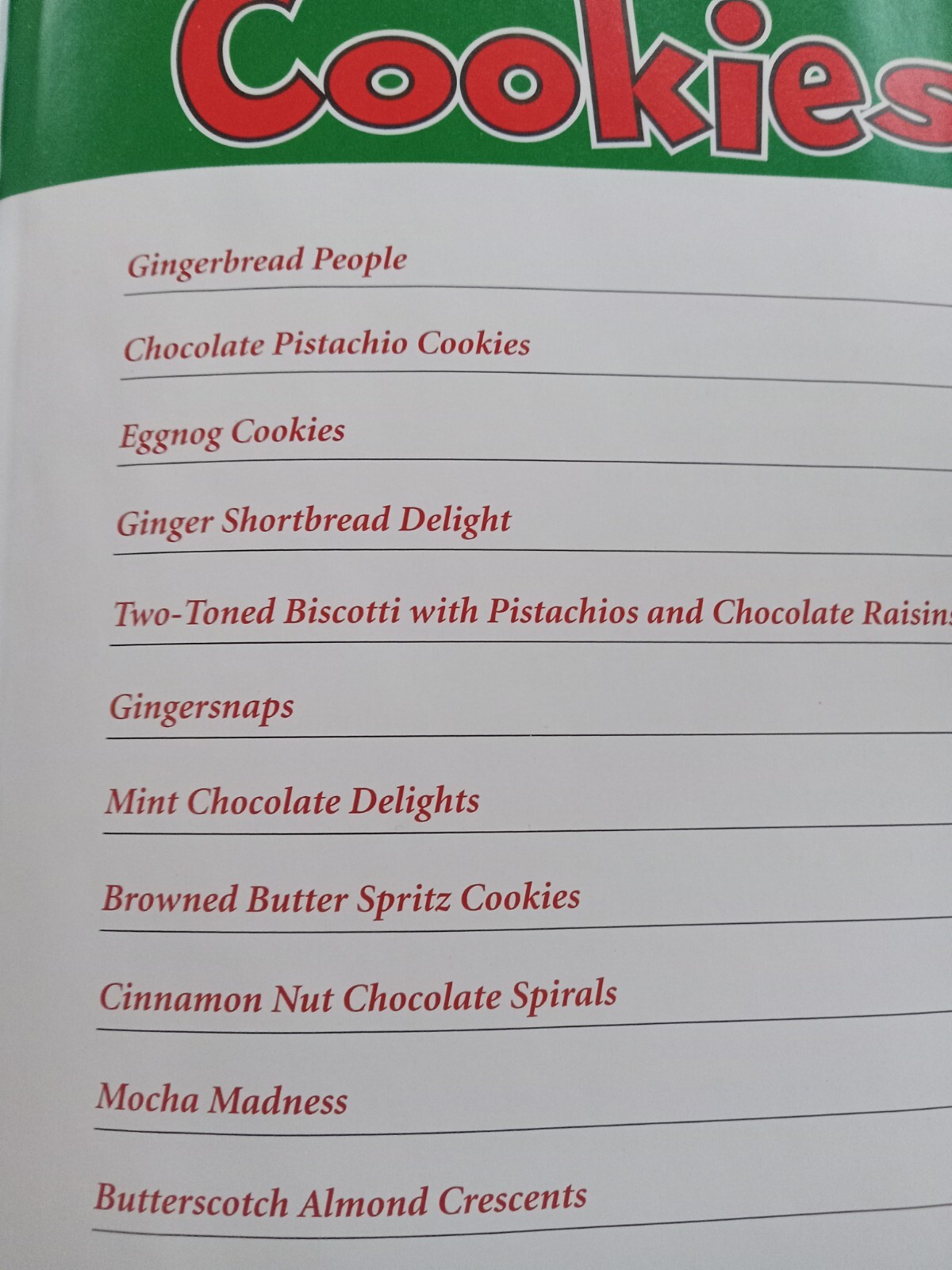 Cookbook Festive Christmas Cookies Hardcover Pre-owned 31 Pages