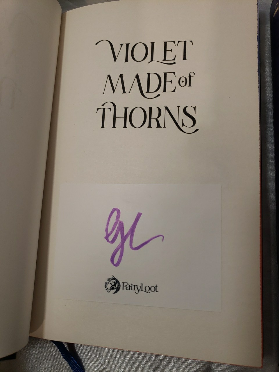 Violet Made of Thorns FairyLoot Star Daughter Forged By Blood